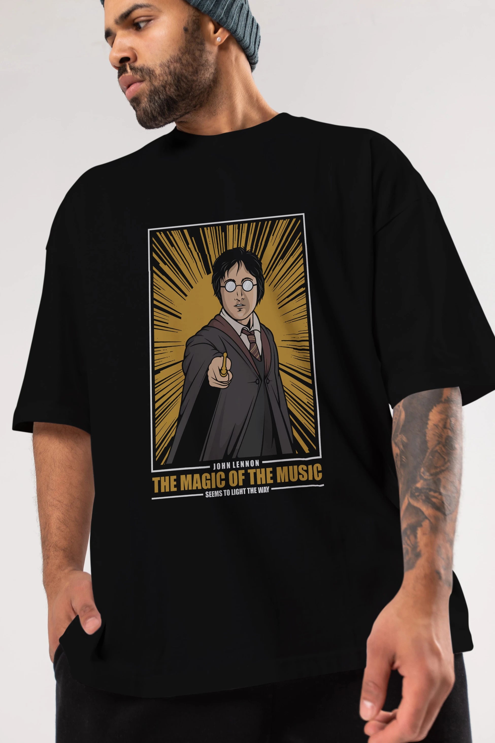 John Potter Ön Baskılı Oversize t-shirt Erkek Kadın Unisex %100 Pamuk tişort