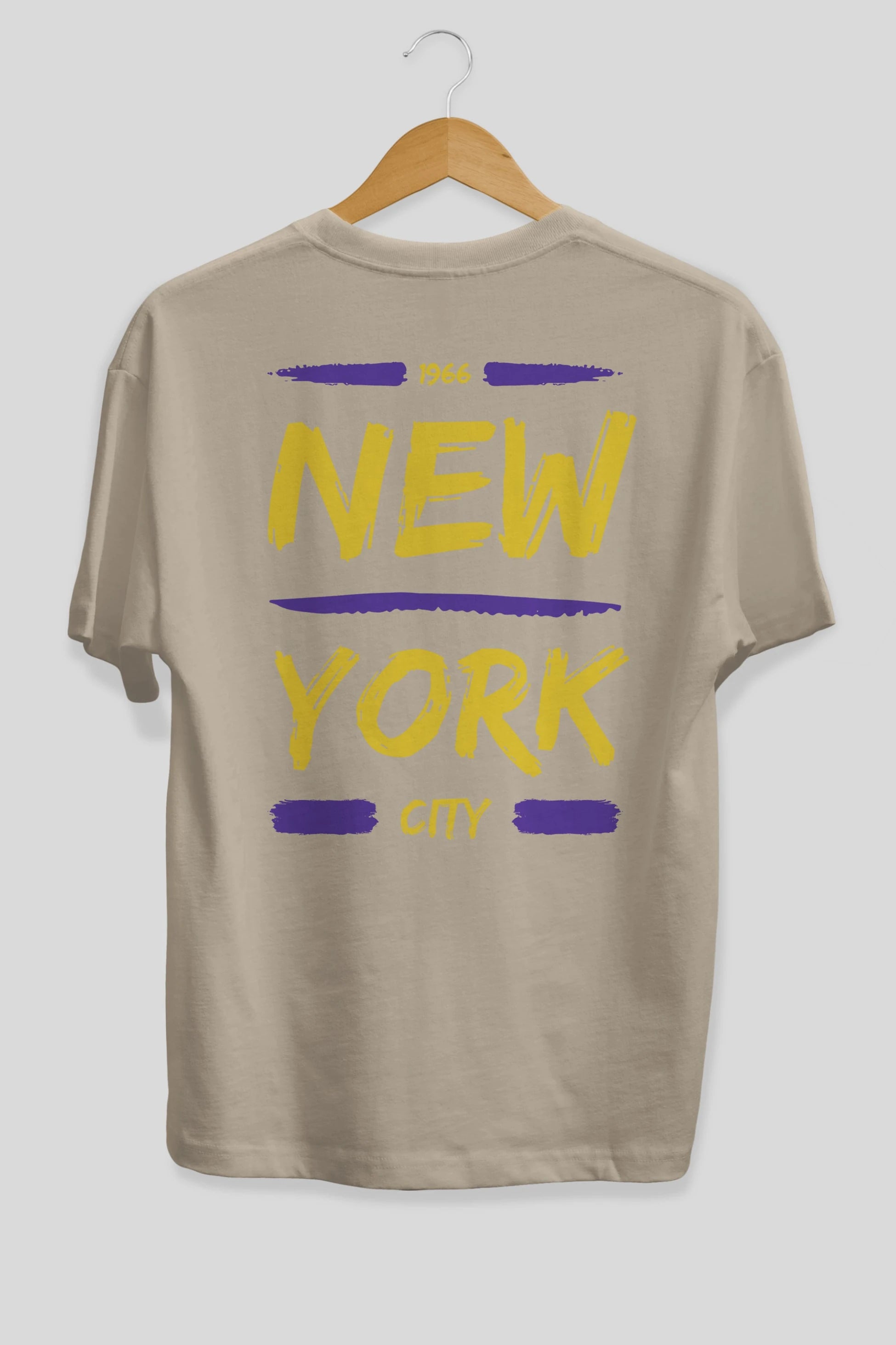 New York City 2 Arka Baskılı Oversize t-shirt Erkek Kadın Unisex