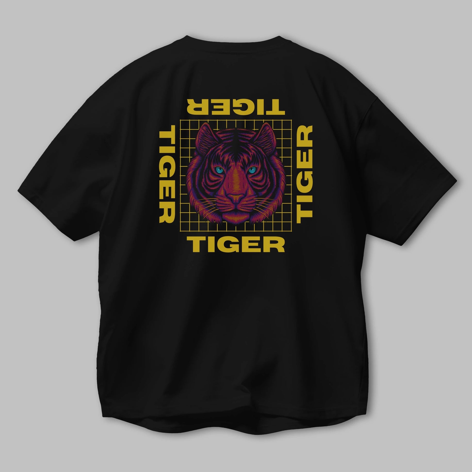 Tiger Yazılı Streetwear Arka Baskılı Oversize t-shirt Erkek Kadın Unisex