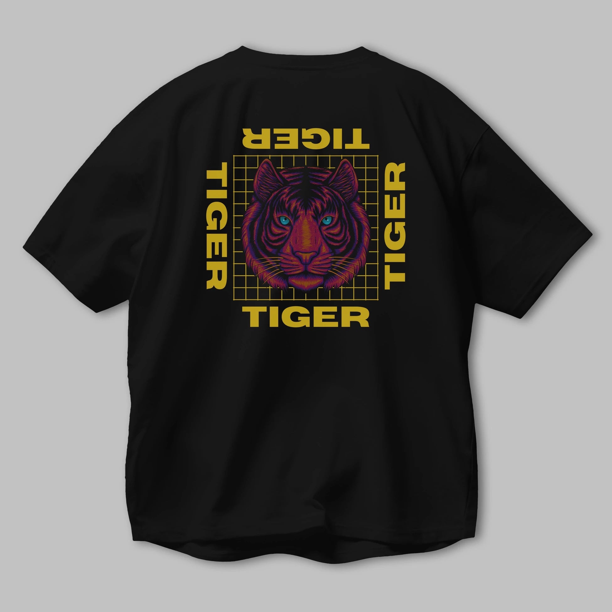 Tiger Yazılı Streetwear Arka Baskılı Oversize t-shirt Erkek Kadın Unisex