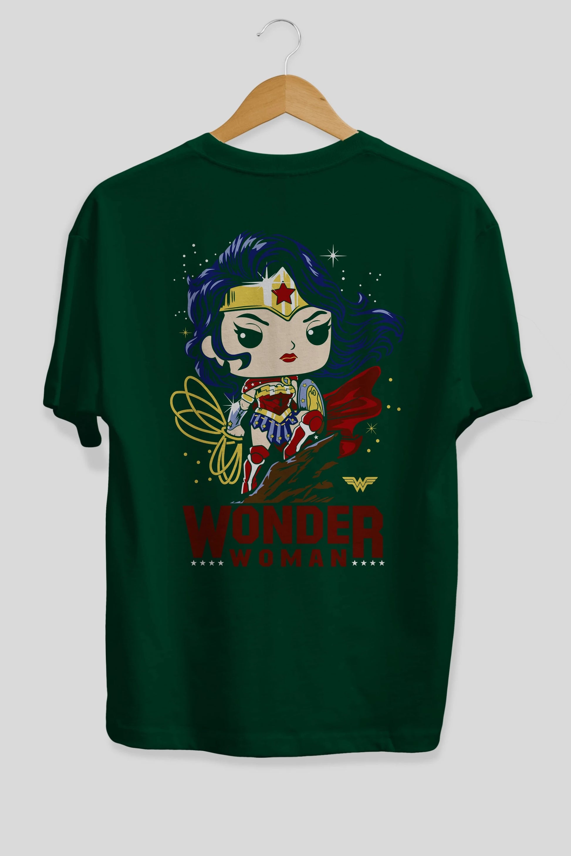 Wonder Woman (2) Arka Baskılı Oversize t-shirt Erkek Kadın Unisex %100 Pamuk Bisiklet Yaka tişort
