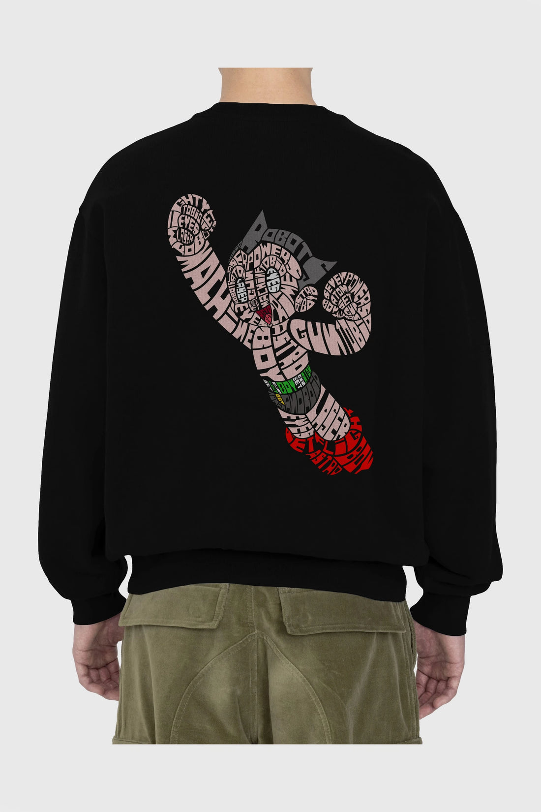 Astroboy Arka Baskılı Oversize Sweatshirt Erkek Kadın Unisex