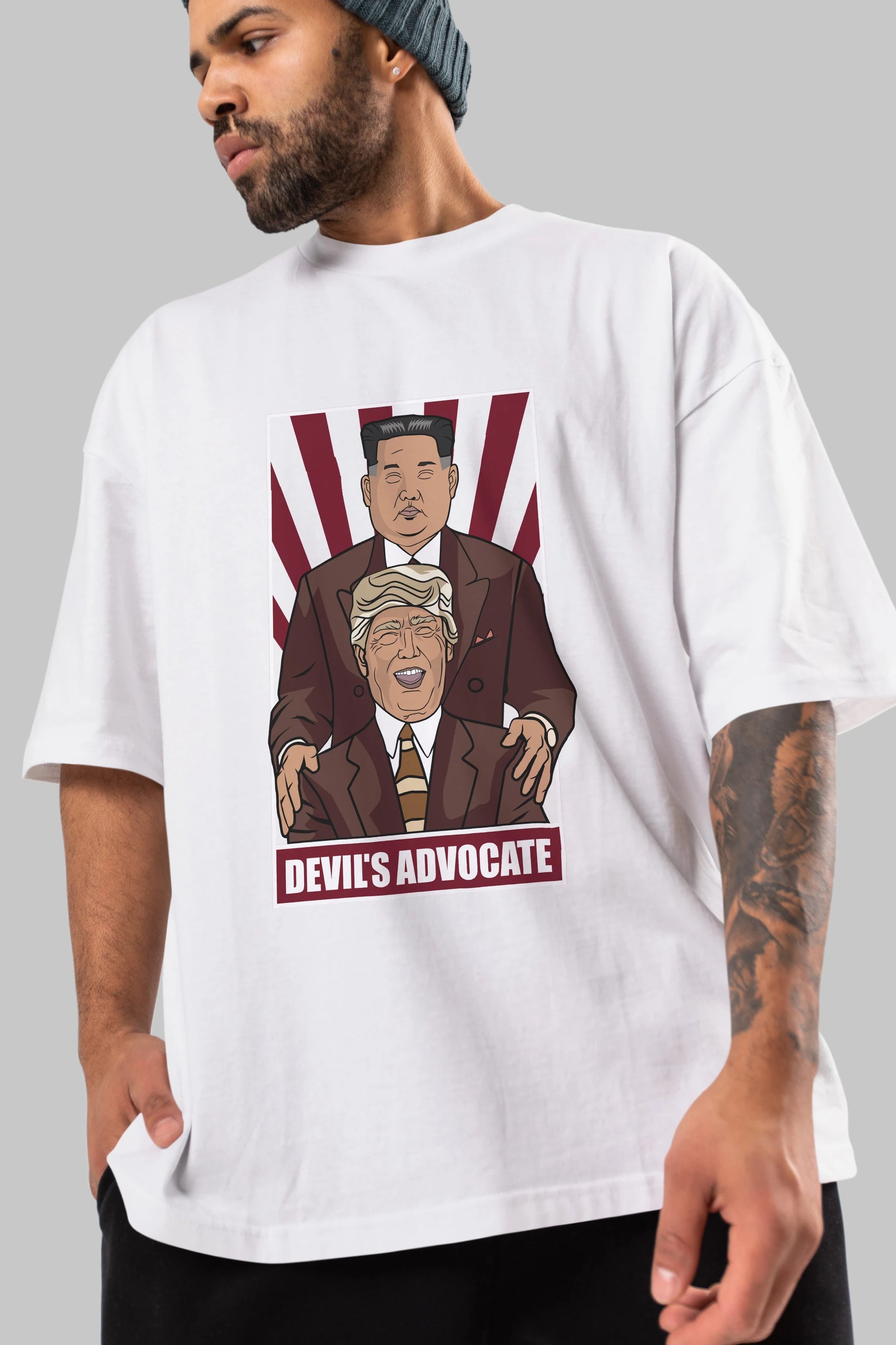 Devil_s Advocate Ön Baskılı Oversize t-shirt Erkek Kadın Unisex %100 Pamuk tişort