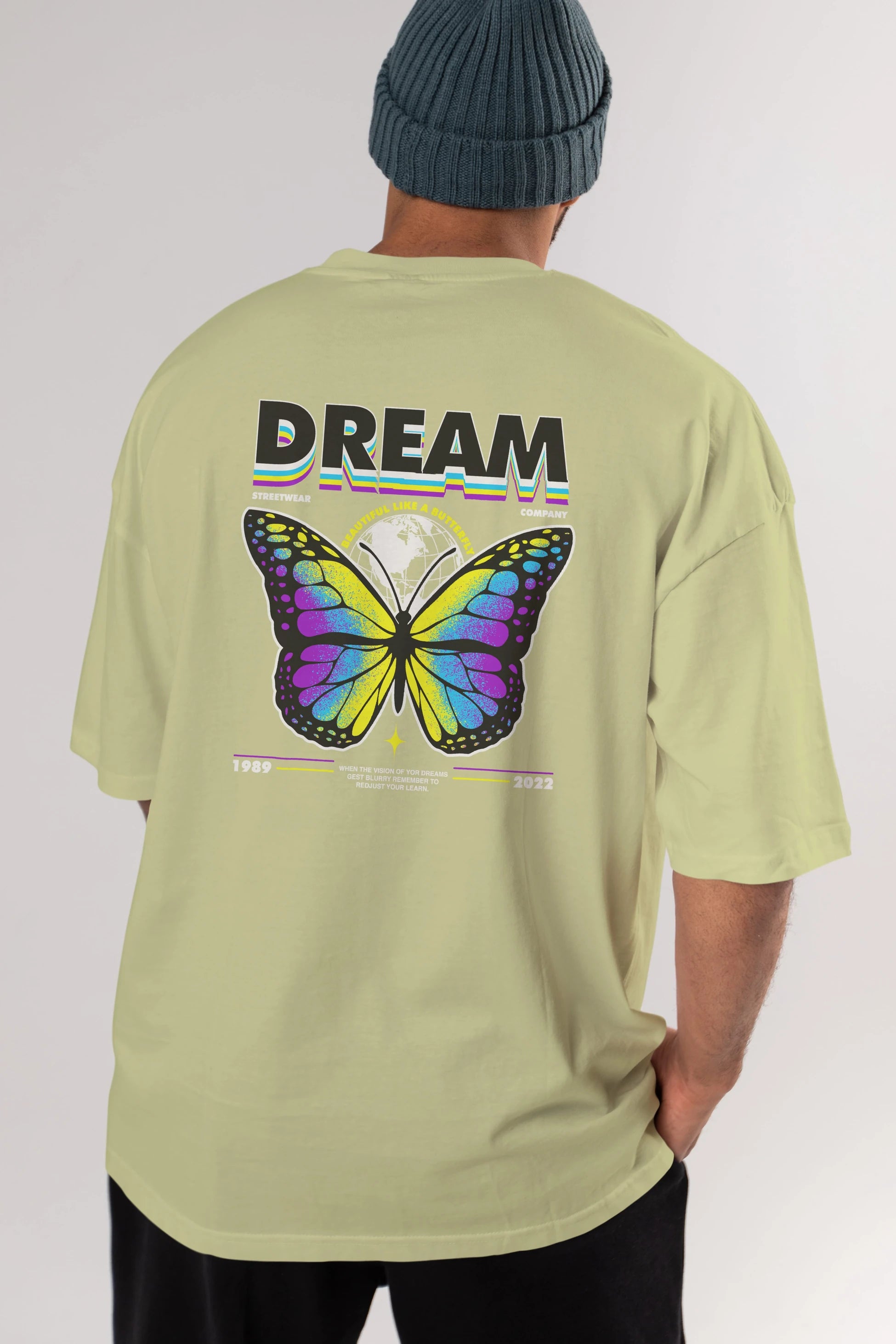 Dream Company Arka Baskılı Oversize t-shirt Erkek Kadın Unisex