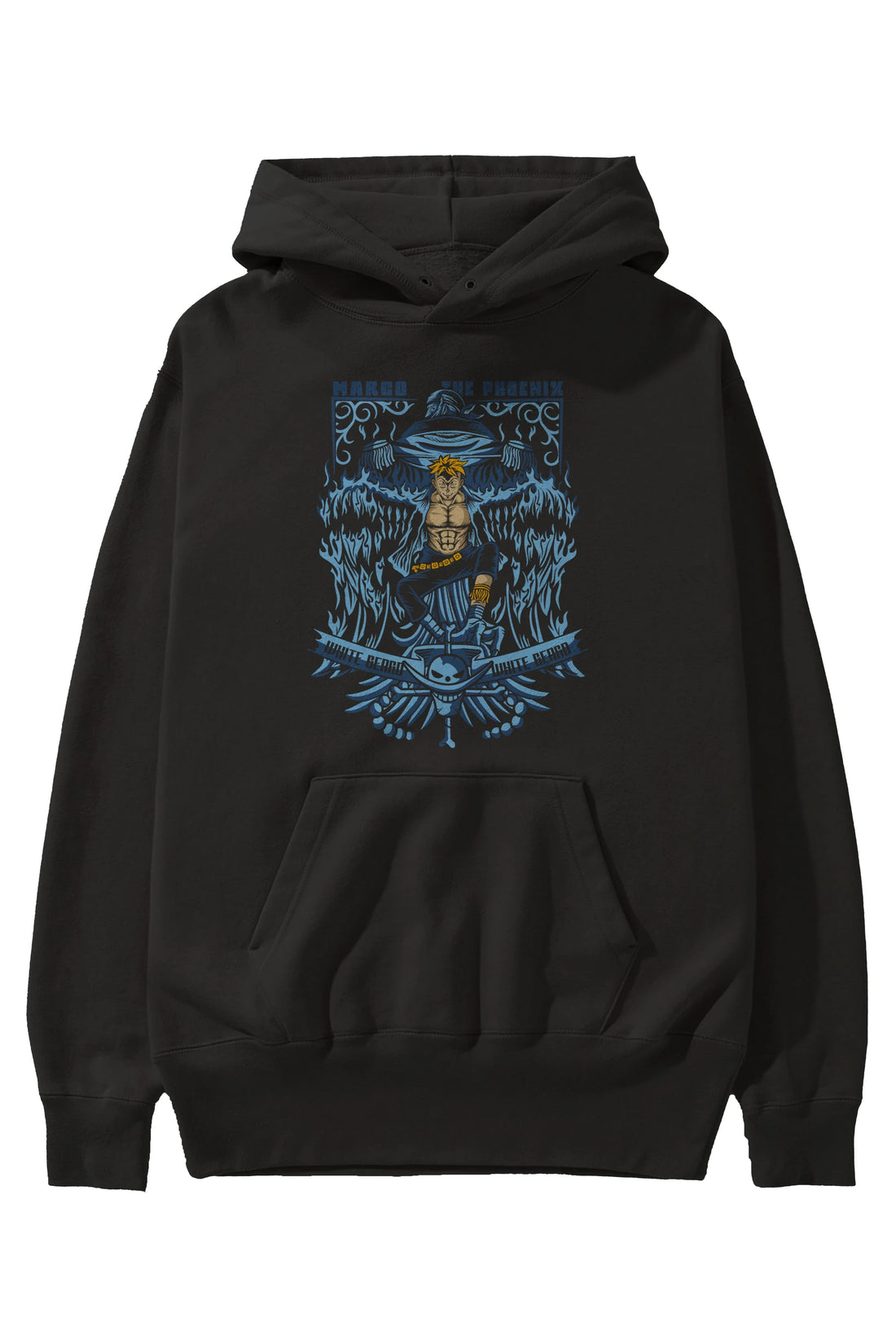 MARCO EL FENIX One Piece Anime Ön Baskılı Hoodie Oversize Kapüşonlu Sweatshirt Erkek Kadın Unisex