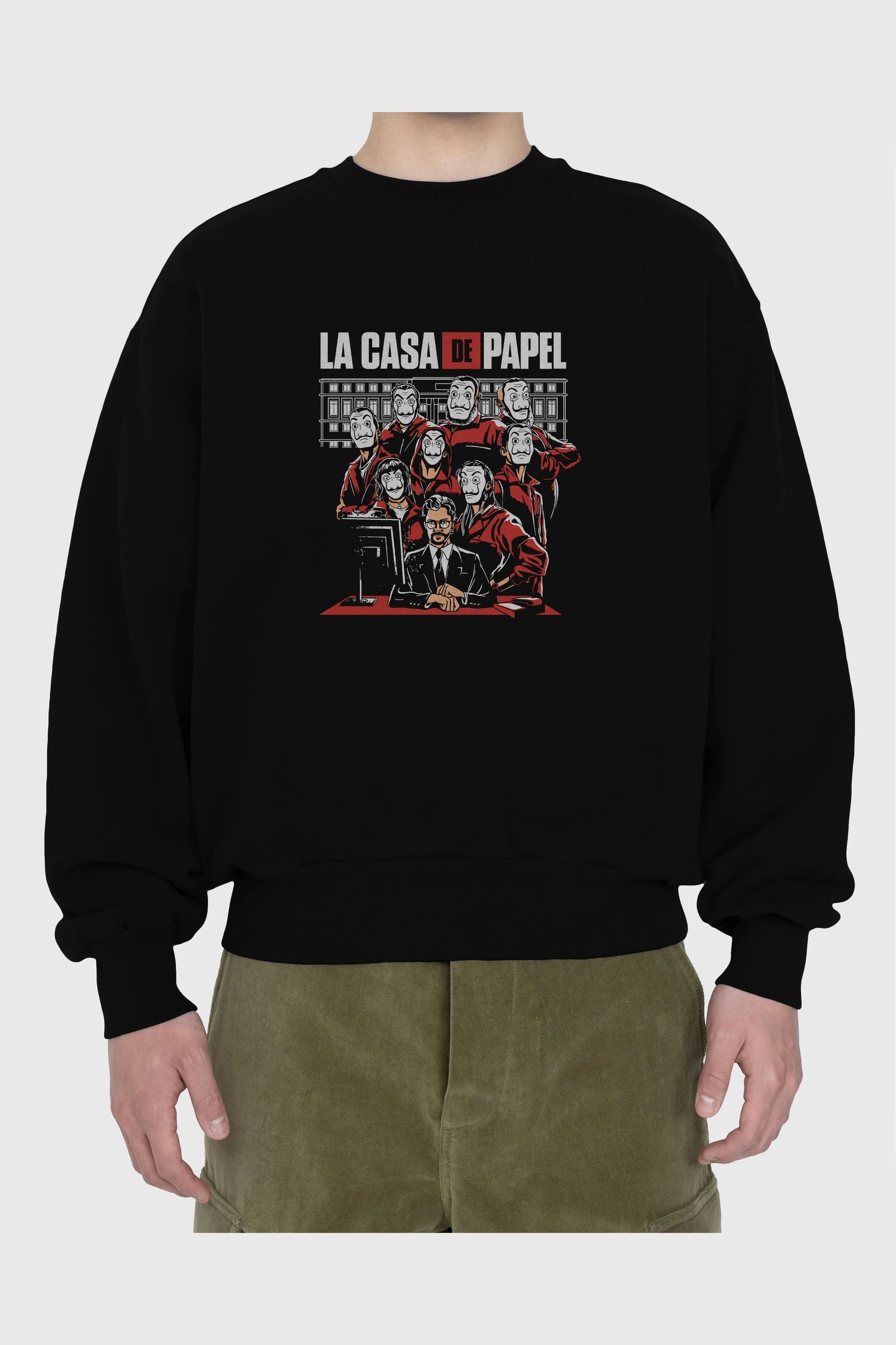 La Casa De Papel (5) Ön Baskılı Oversize Sweatshirt Erkek Kadın Unisex