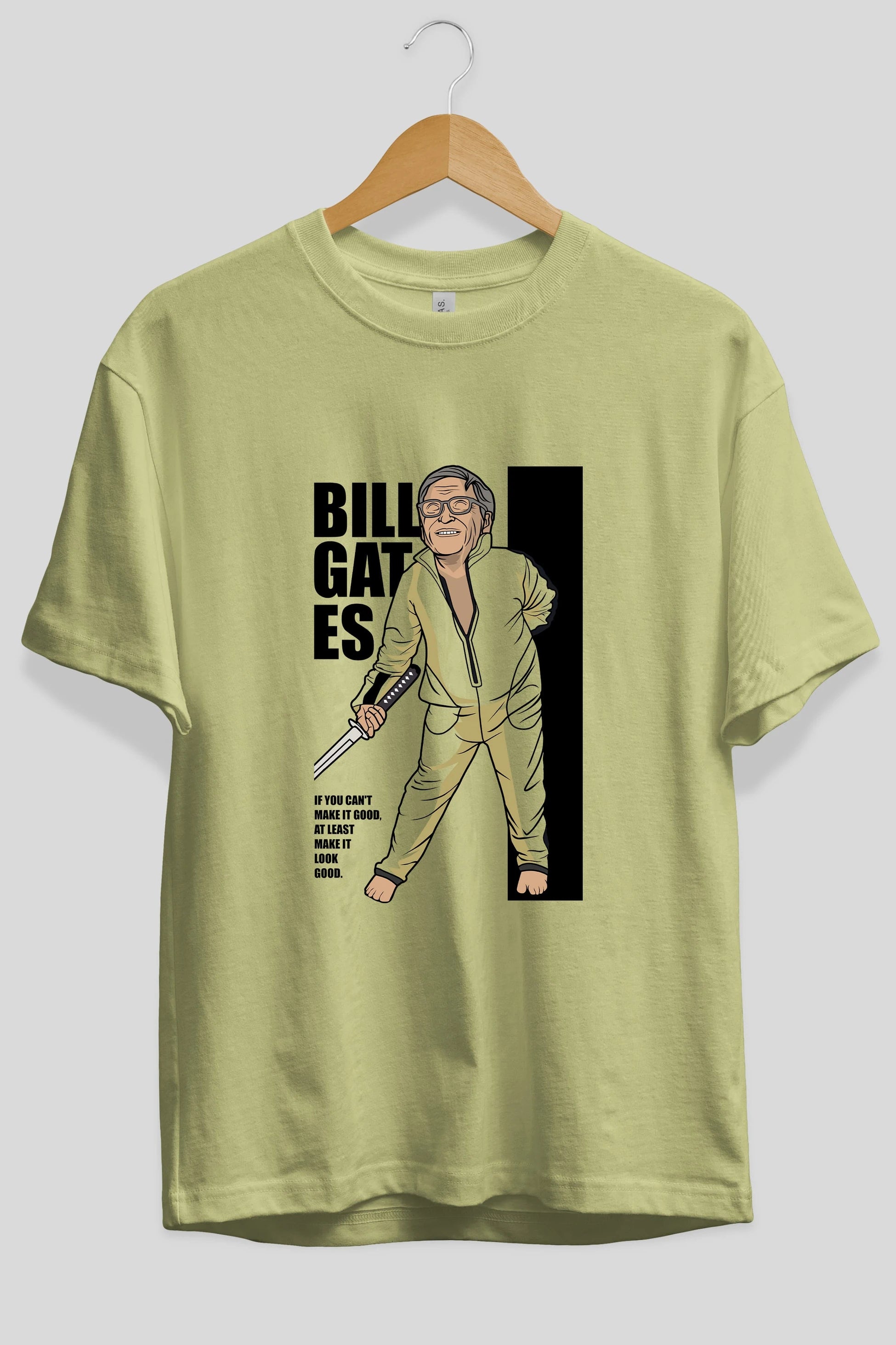 Bill Gates Ön Baskılı Oversize t-shirt Erkek Kadın Unisex %100 Pamuk tişort