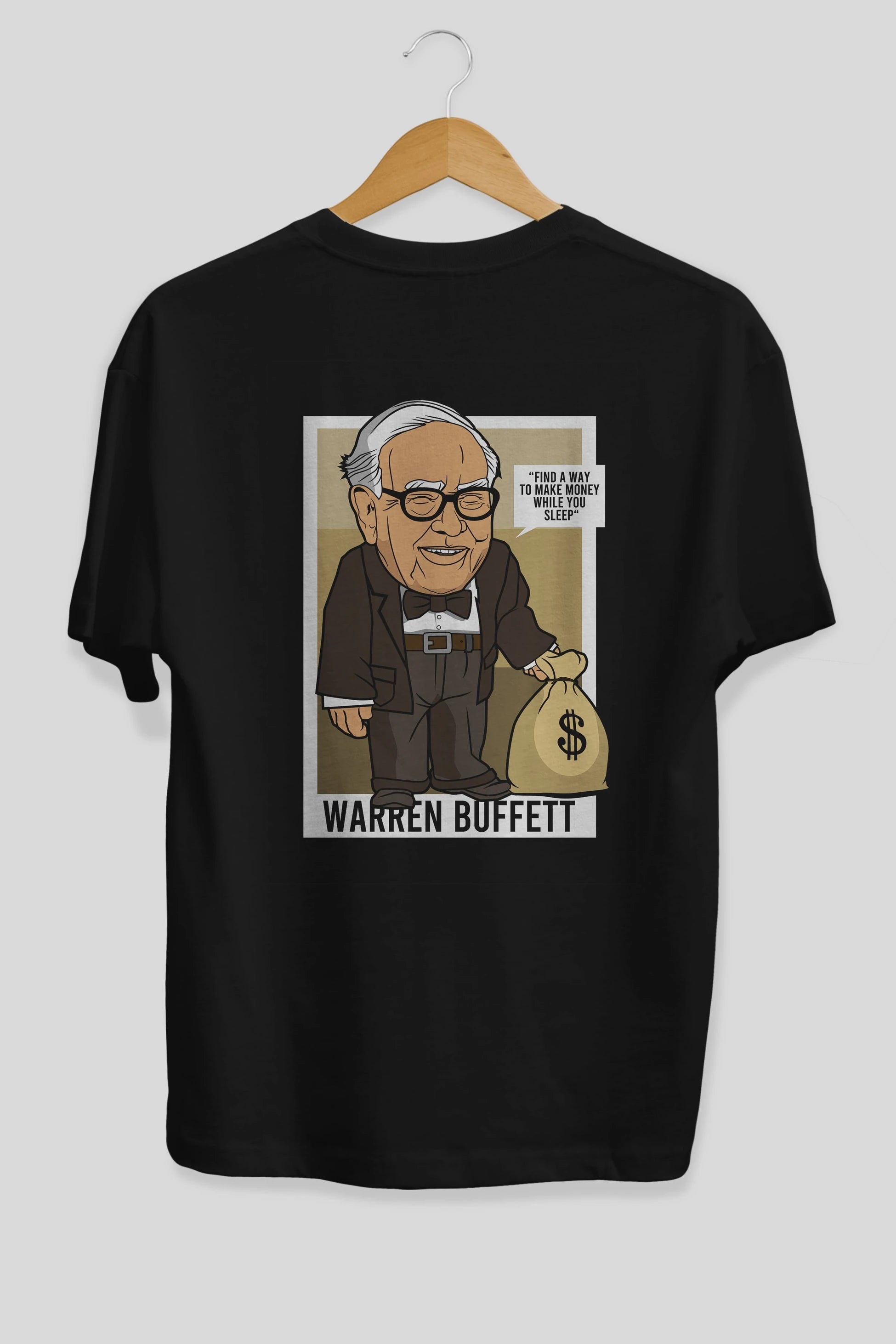 Warren Buffet Up Carl Arka Baskılı Oversize t-shirt Erkek Kadın Unisex %100 Pamuk tişort
