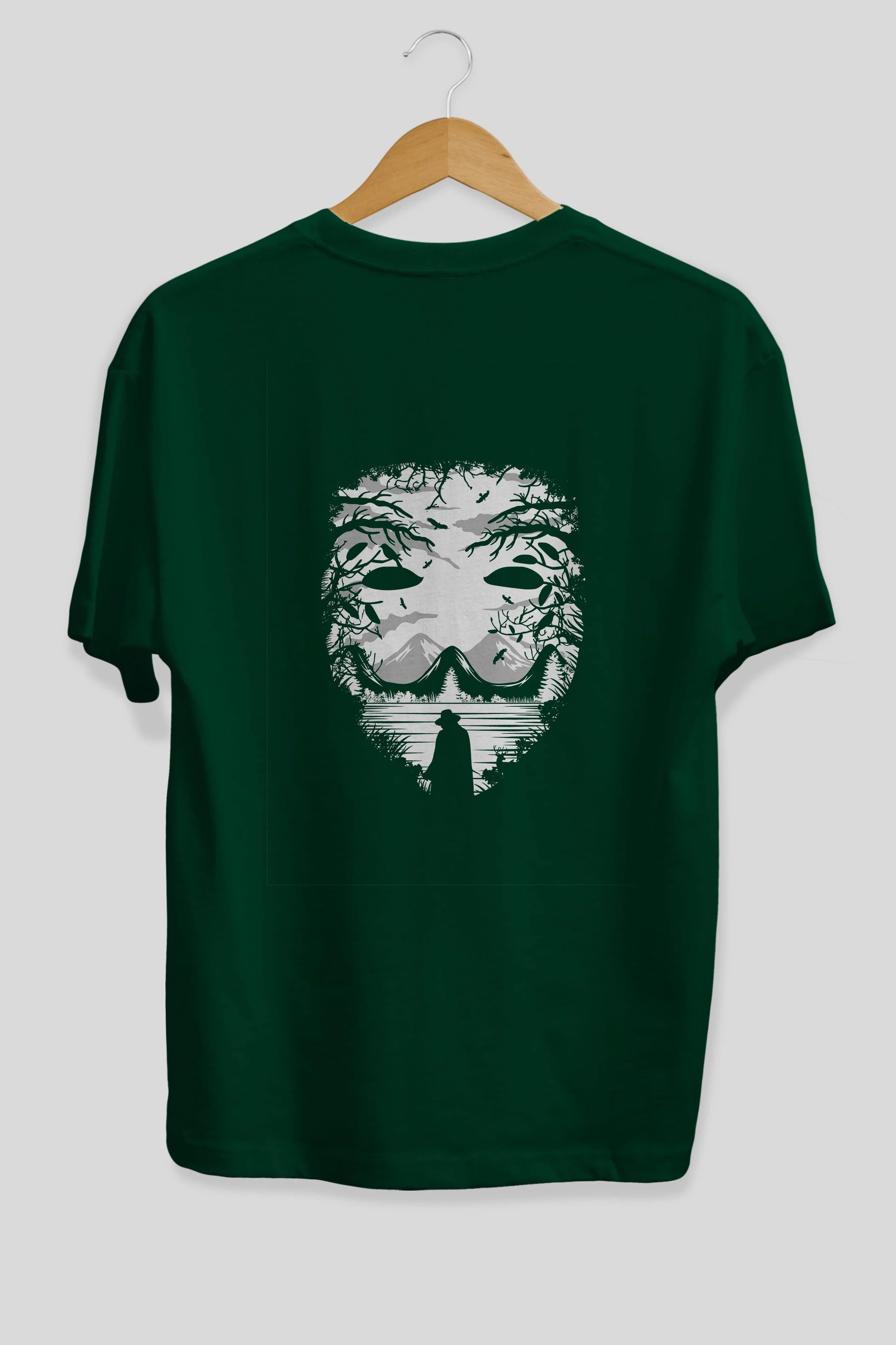 The Mask (2) Arka Baskılı Oversize t-shirt %100 pamuk Erkek Kadın Unisex