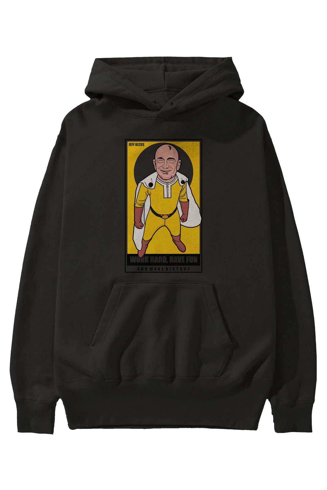 Jeff Bezos Saitama Ön Baskılı Hoodie Oversize Kapüşonlu Sweatshirt Erkek Kadın Unisex