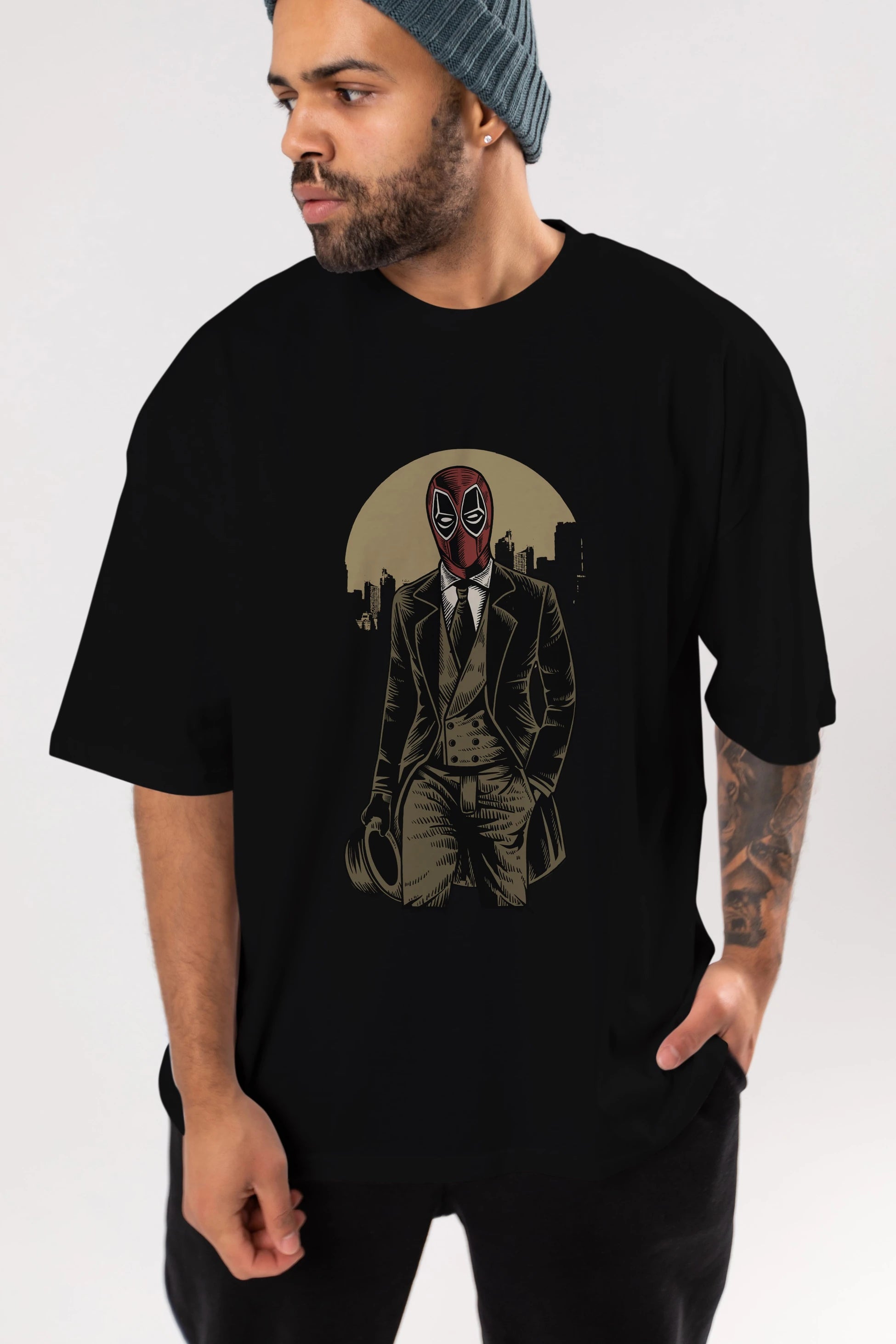 Classic Mercenary Ön Baskılı Oversize t-shirt Erkek Kadın Unisex %100 Pamuk tişort