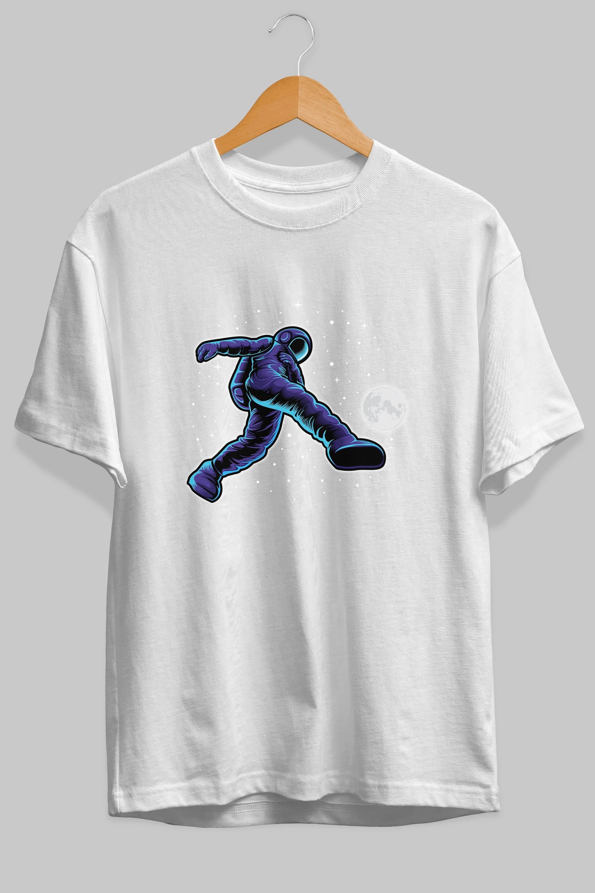 Astroball in Space Ön Baskılı Oversize t-shirt Erkek Kadın Unisex