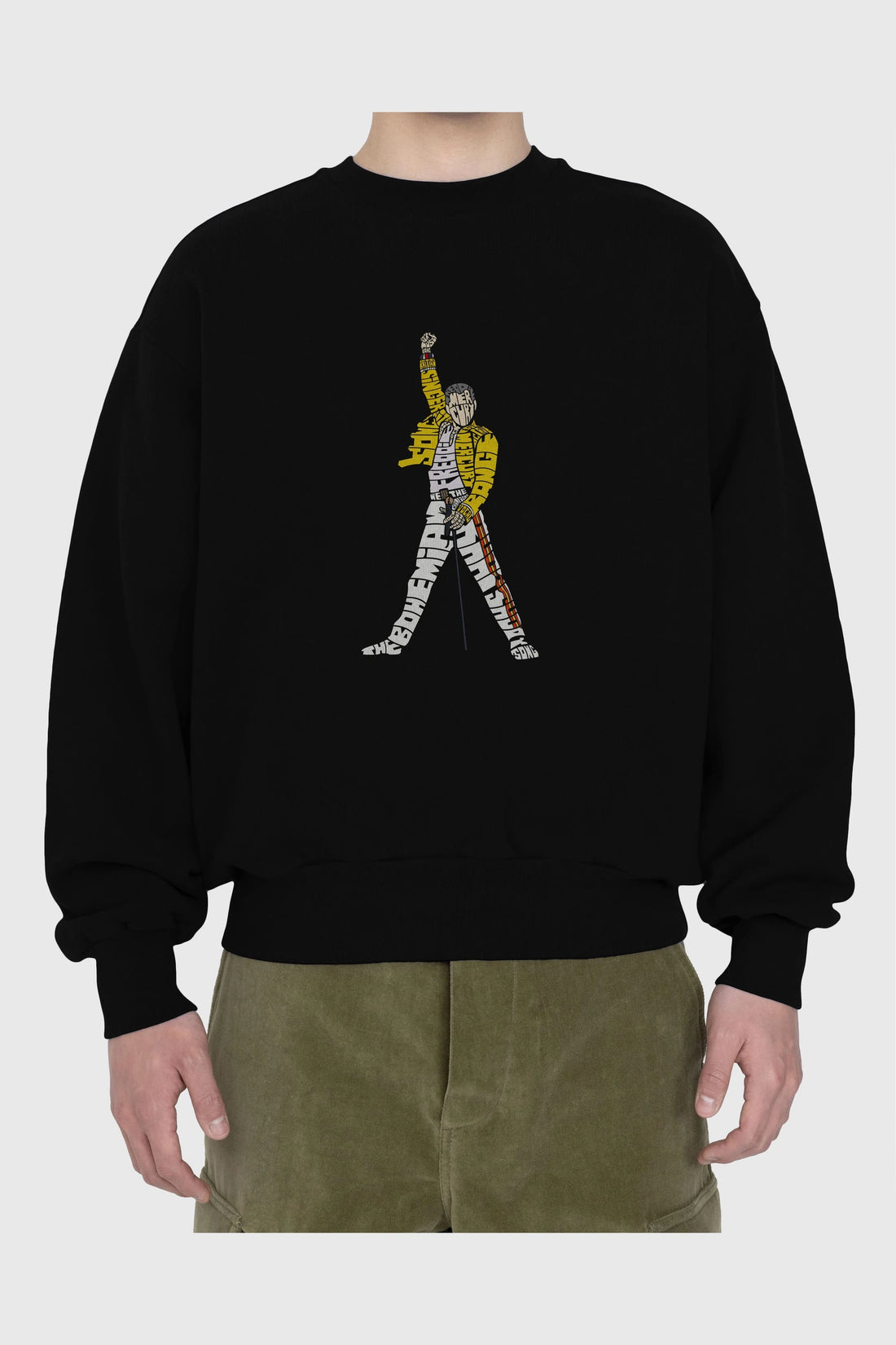 Freddy Mercury Ön Baskılı Oversize Sweatshirt Erkek Kadın Unisex