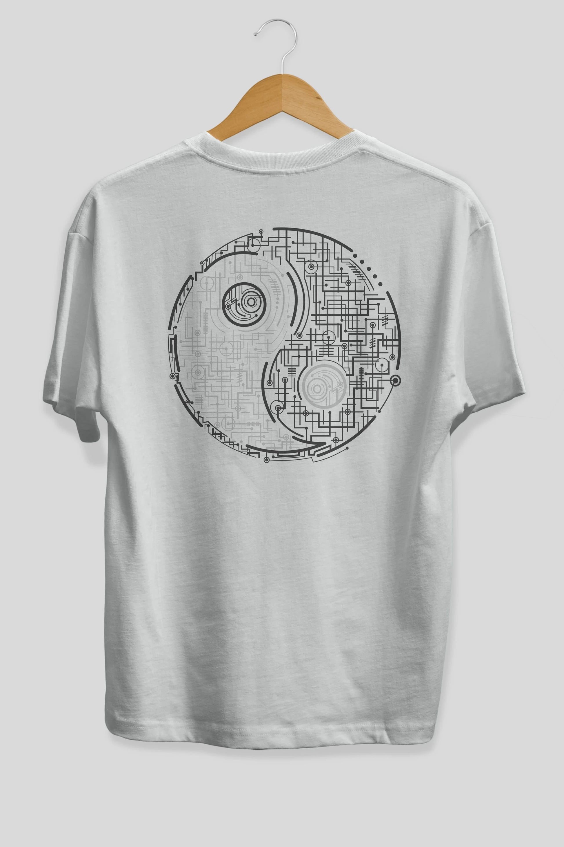 Electric Balance Arka Baskılı Oversize t-shirt %100 pamuk Erkek Kadın Unisex