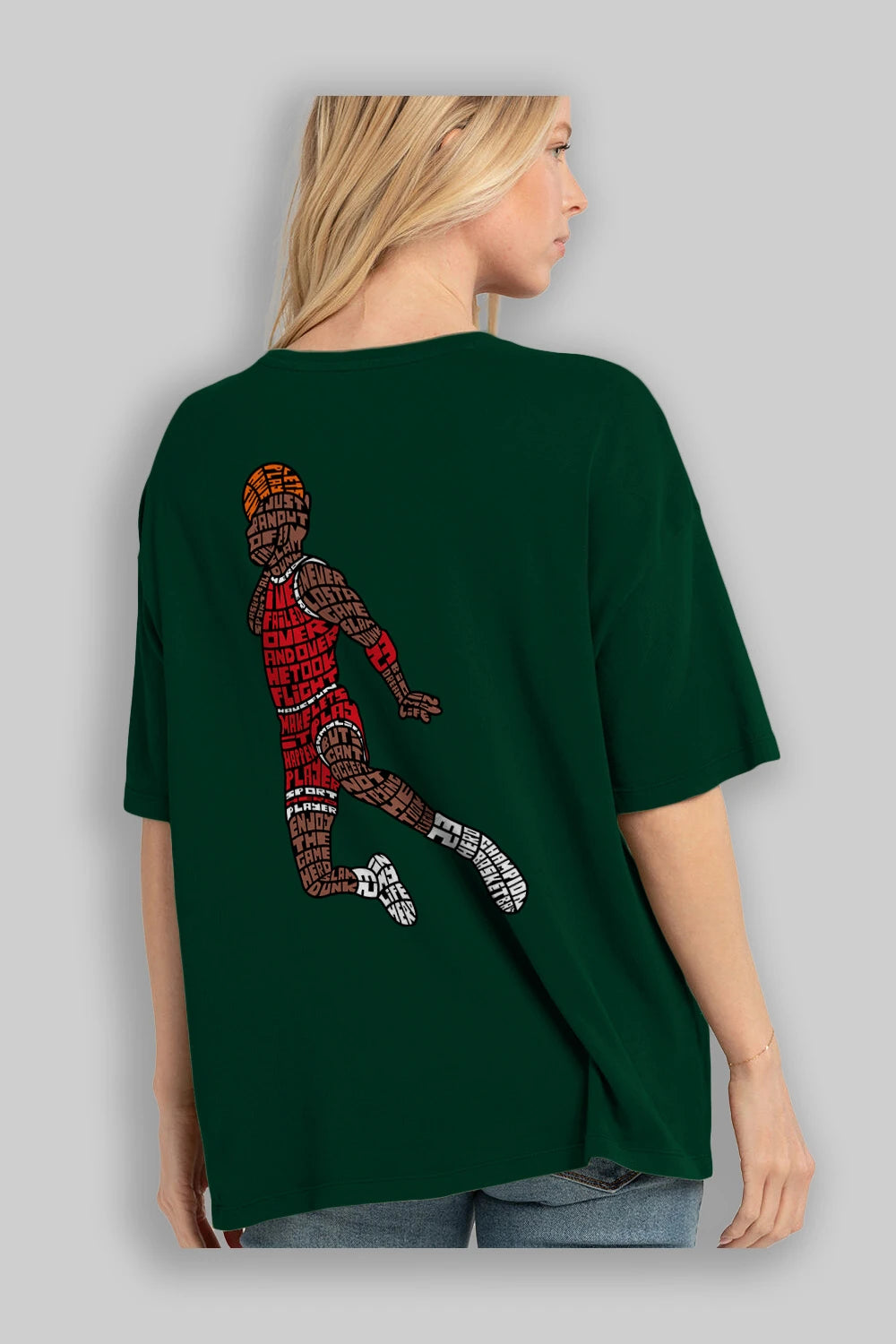 Slamdunk Arka Baskılı Oversize t-shirt %100 pamuk Erkek Kadın Unisex