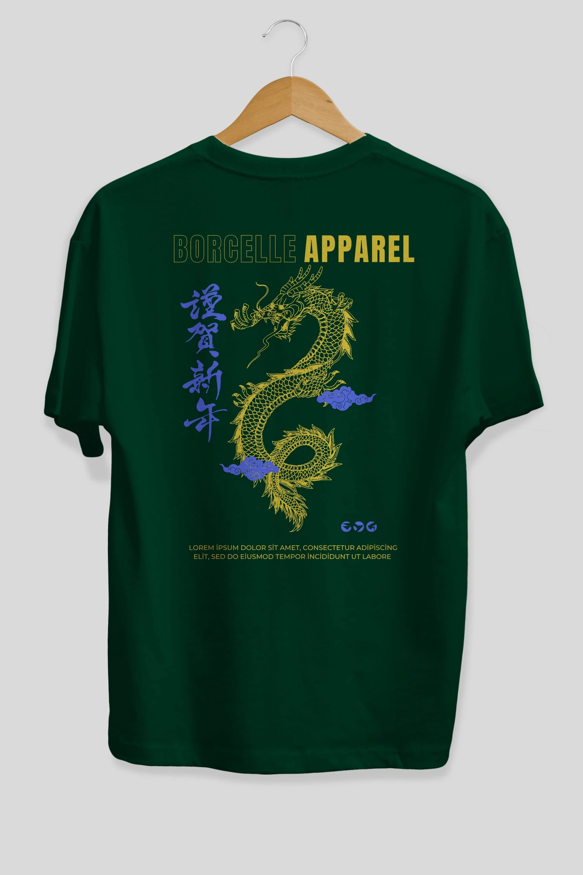 Borcelle Apparel Yazılı Arka Baskılı Oversize t-shirt Erkek Kadın Unisex