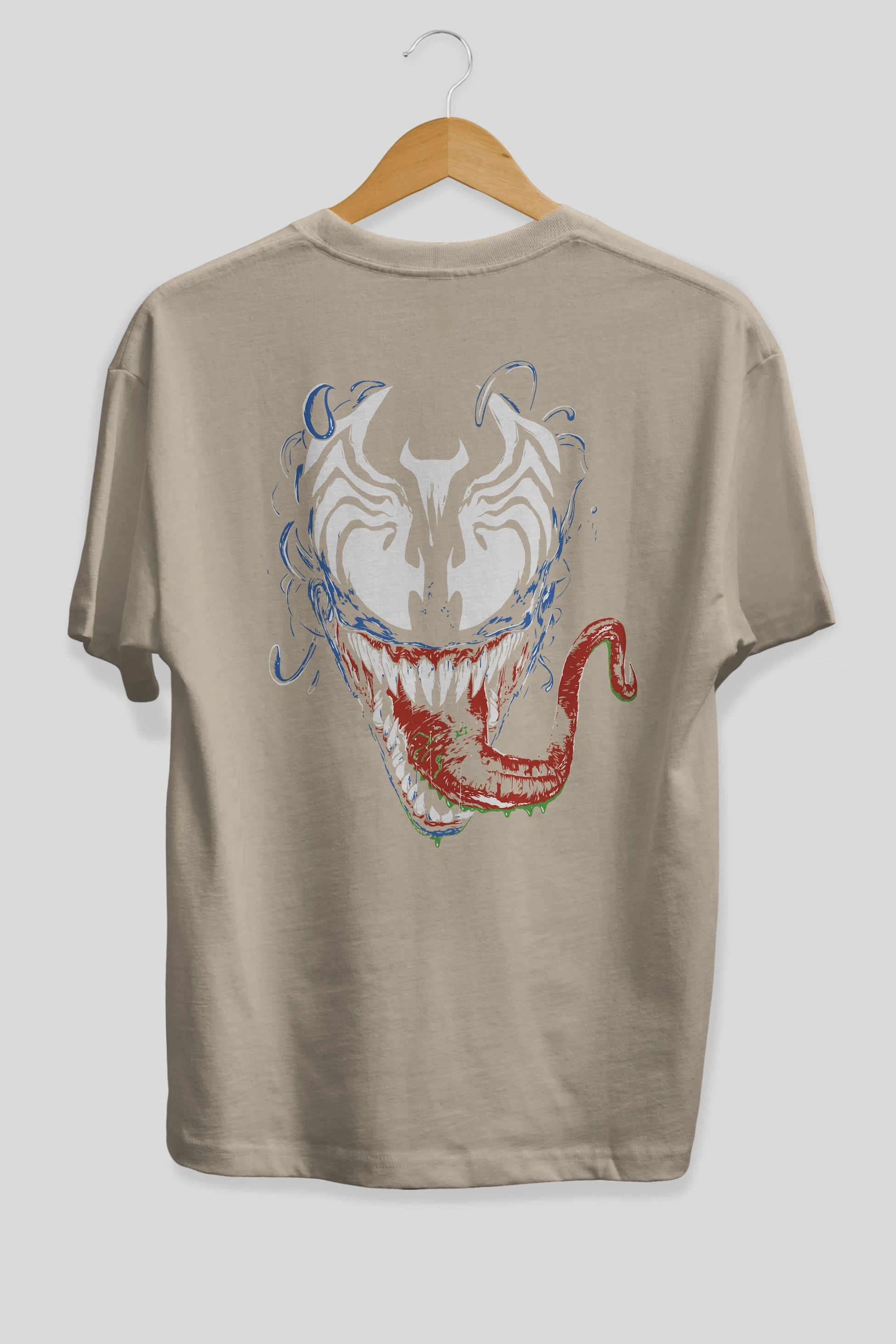 Venom (2) Arka Baskılı Oversize t-shirt Erkek Kadın Unisex %100 Pamuk Bisiklet Yaka tişort