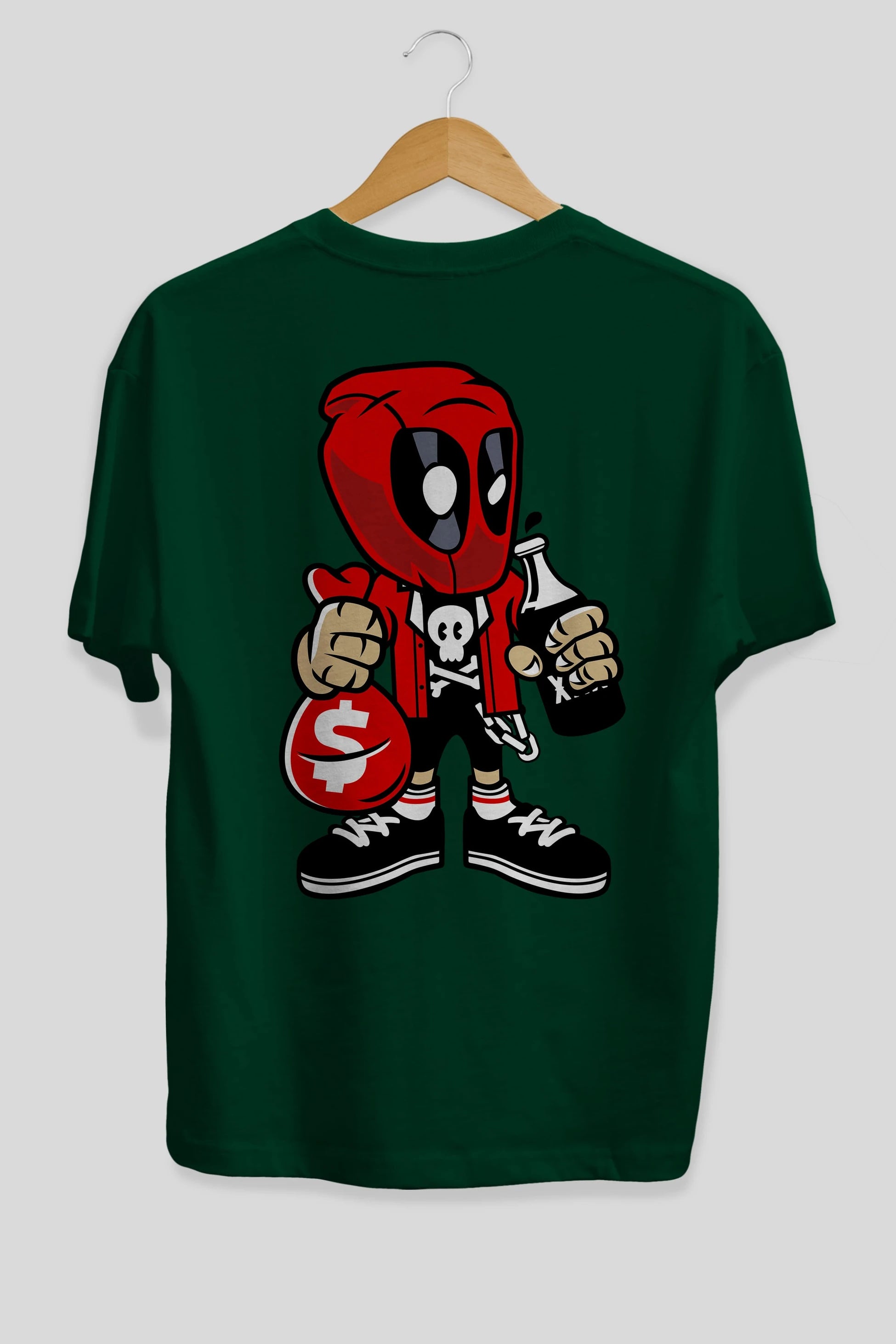 Deadpool (20) Arka Baskılı Oversize t-shirt Erkek Kadın Unisex %100 Pamuk Bisiklet Yaka tişort