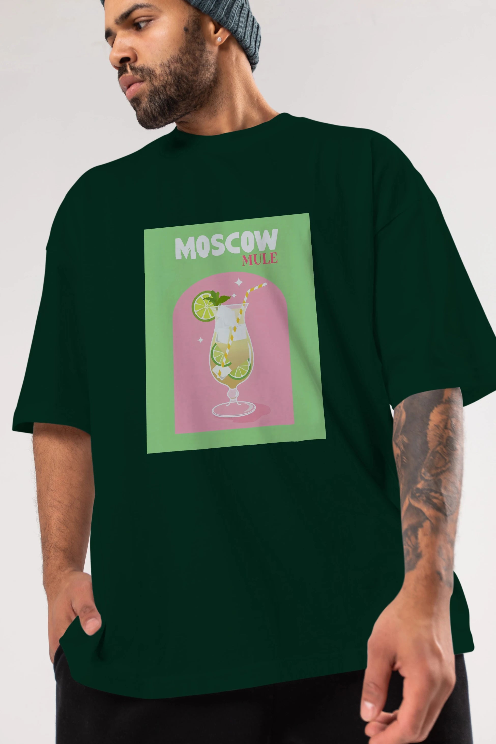 Moscow Mule 5 Ön Baskılı Oversize t-shirt Erkek Kadın Unisex %100 Pamuk Bisiklet Yaka tişort