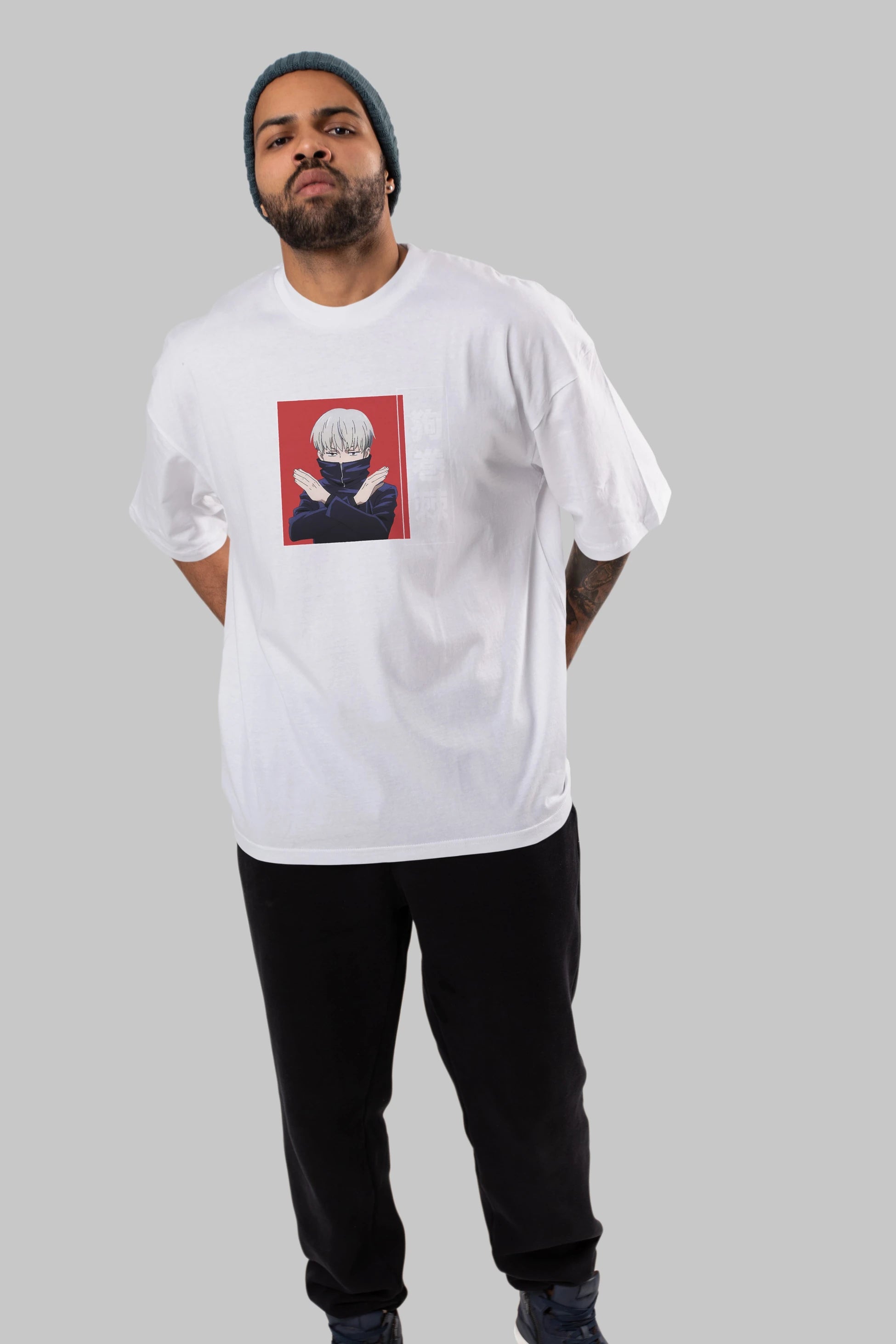 Toge Inumaki Anime Ön Baskılı Oversize t-shirt %100 pamuk Erkek Kadın Unisex
