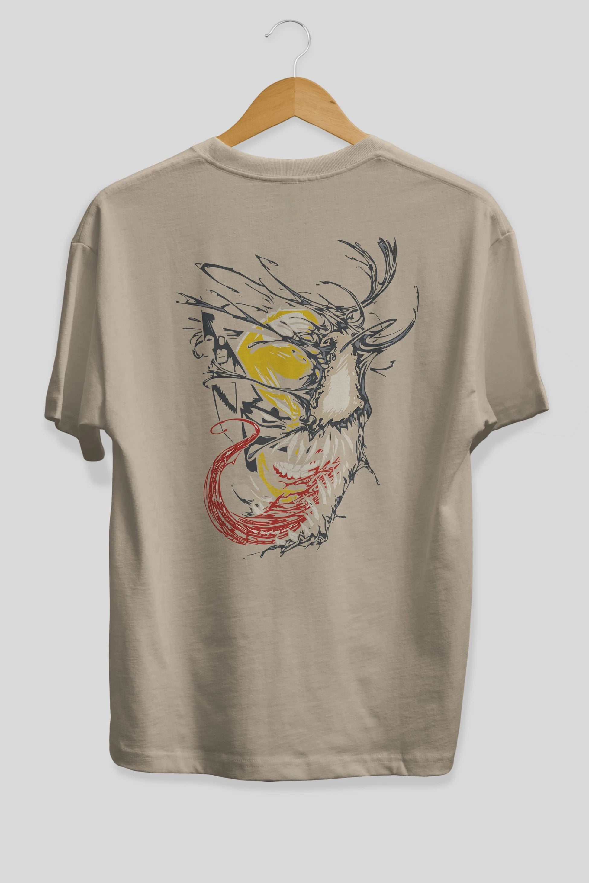 Venom (4) Arka Baskılı Oversize t-shirt Erkek Kadın Unisex %100 Pamuk Bisiklet Yaka tişort