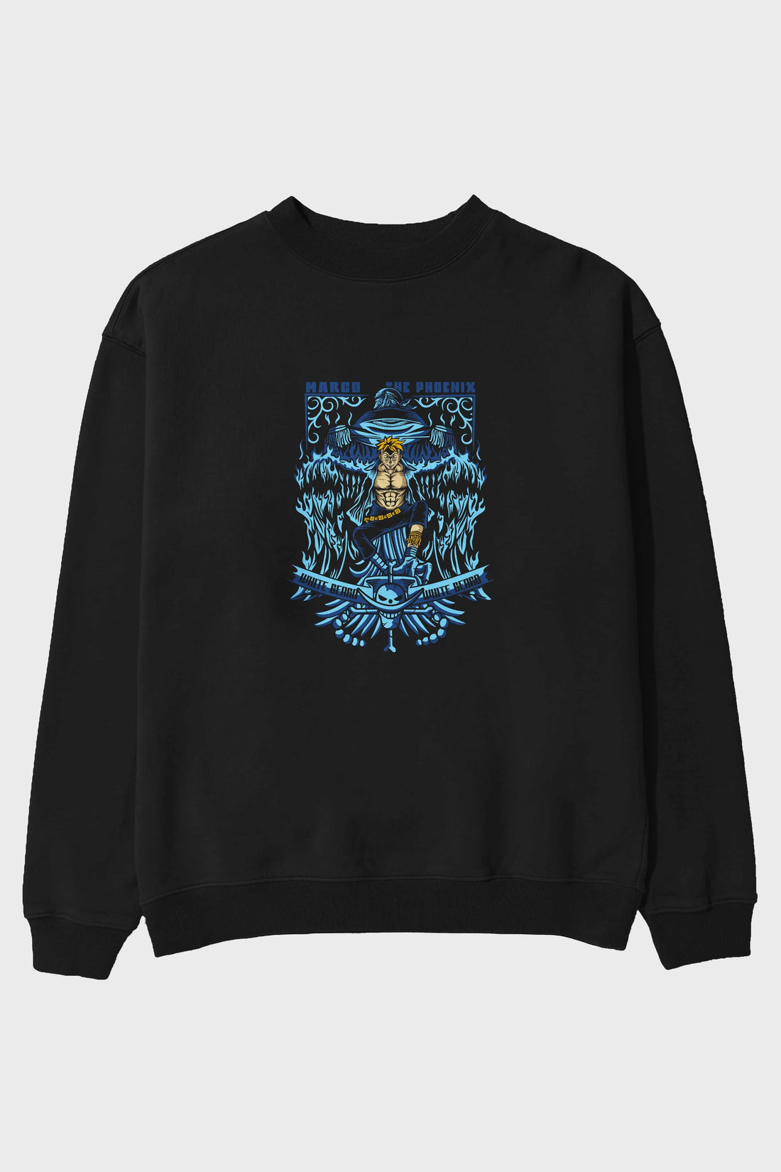 Marco the Phoenix Ön Baskılı Anime Oversize Sweatshirt Erkek Kadın Unisex