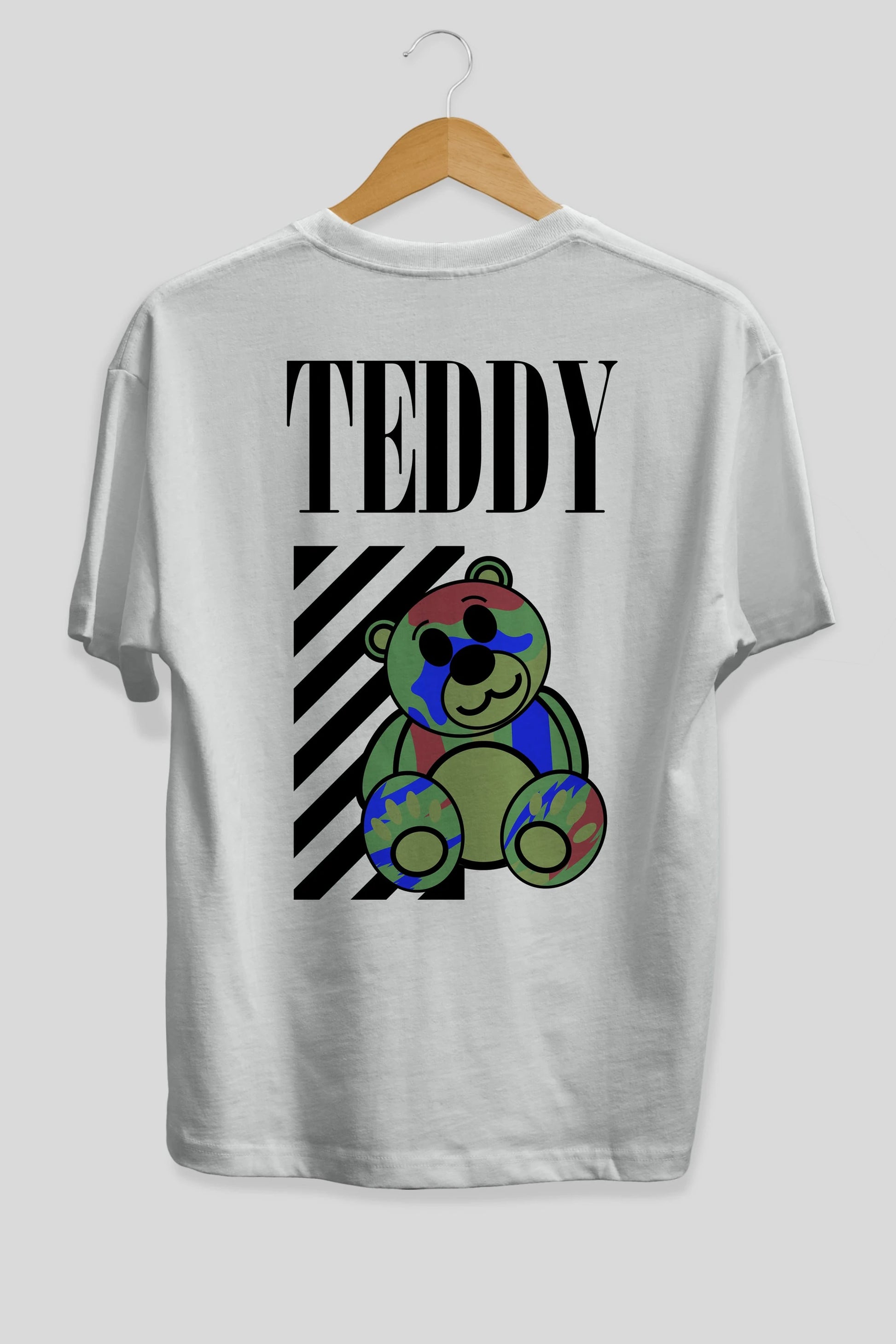 Teddy Bear 2 Arka Baskılı Oversize t-shirt Erkek Kadın Unisex