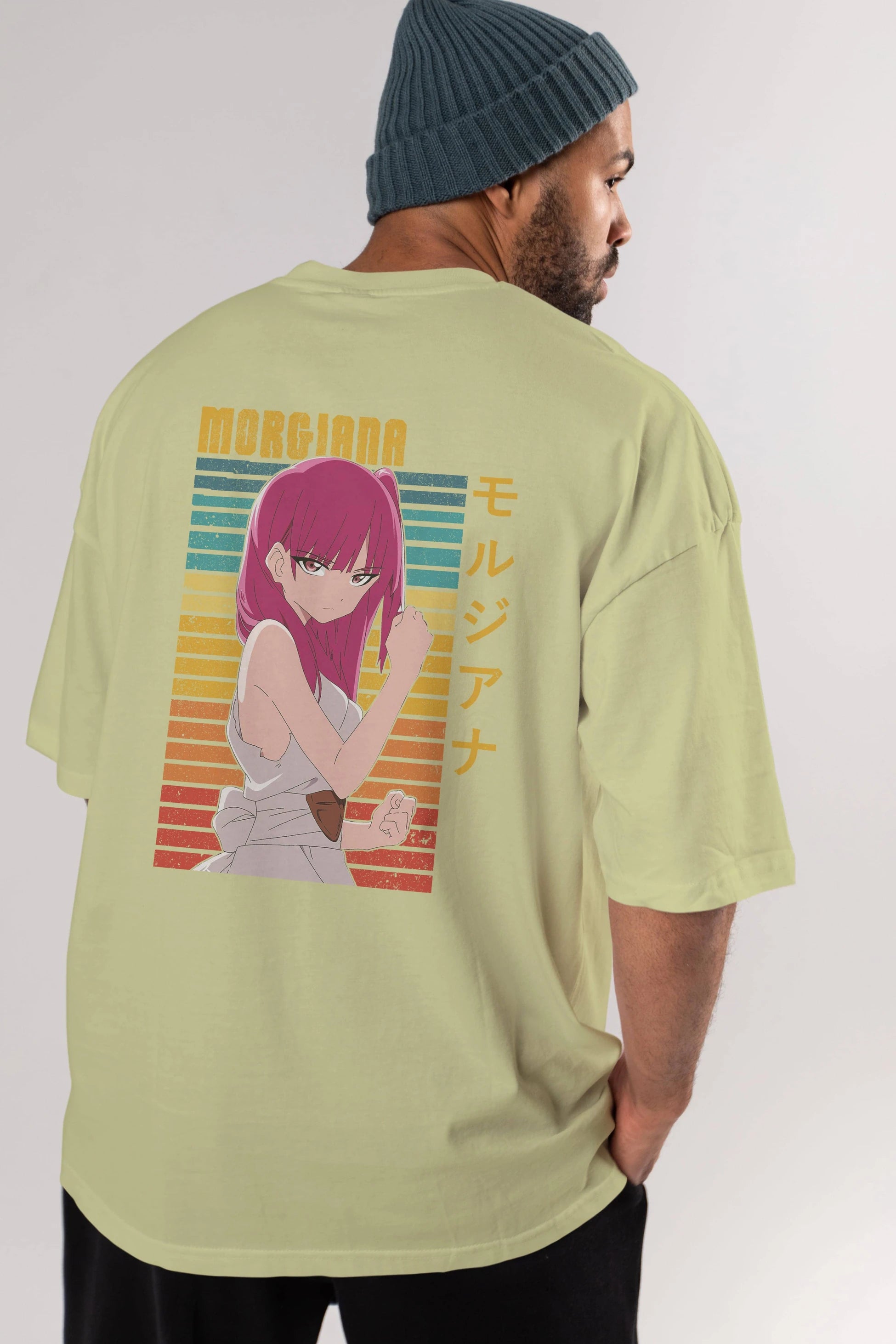 Morgiana 3 Anime Arka Baskılı Oversize t-shirt Erkek Kadın Unisex