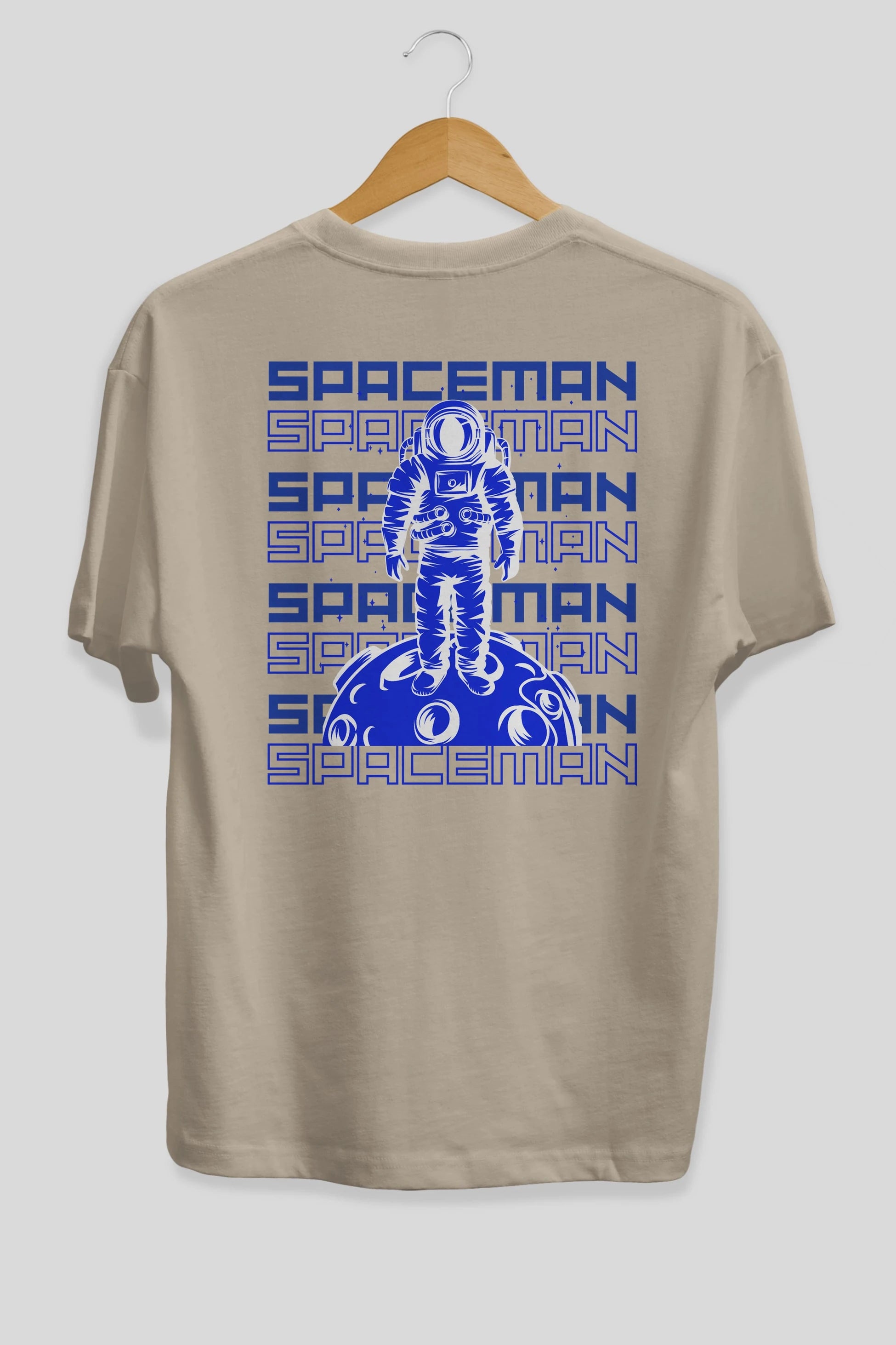 Spaceman Yazılı Arka Baskılı Oversize t-shirt Erkek Kadın Unisex