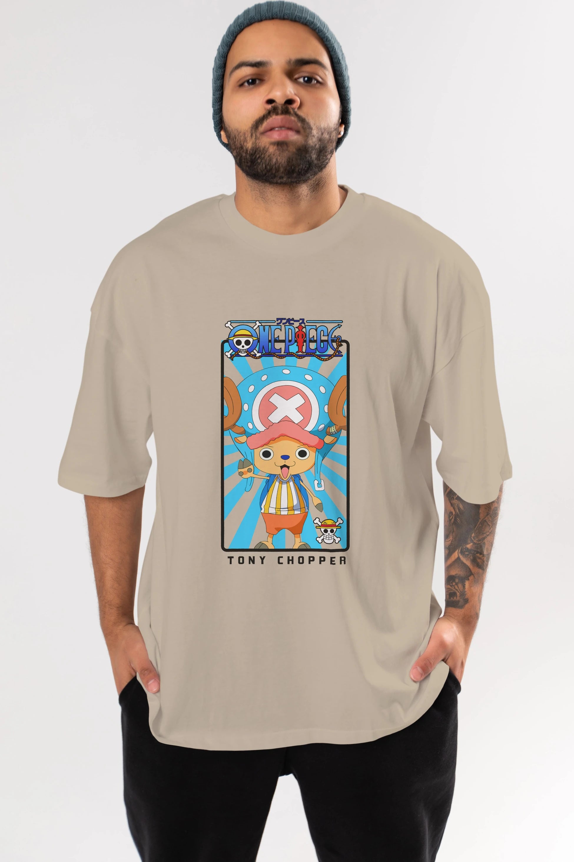Chopper Anime Ön Baskılı Oversize t-shirt Erkek Kadın Unisex