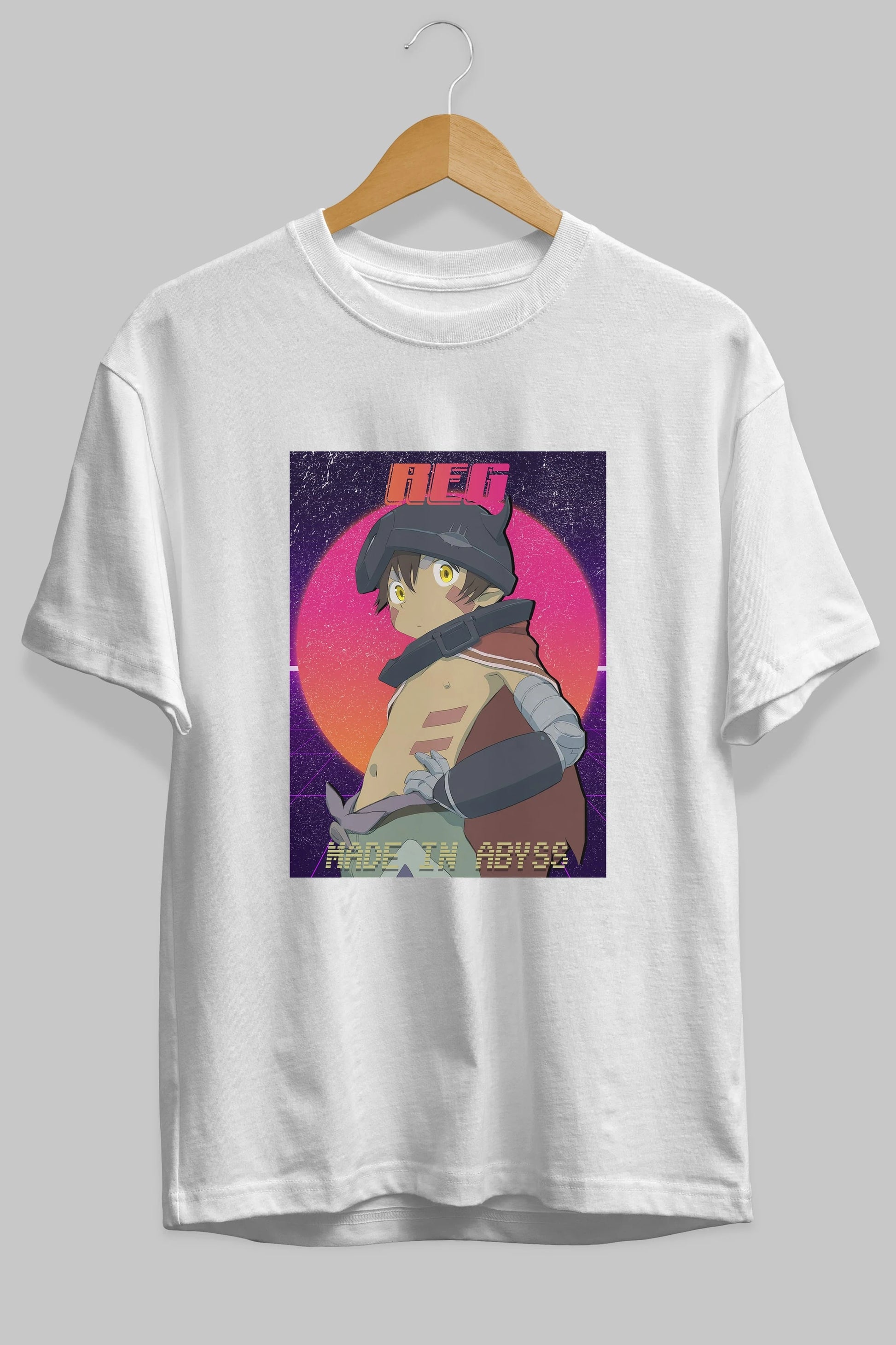 Reg 7 Anime Ön Baskılı Oversize t-shirt %100 pamuk Erkek Kadın Unisex