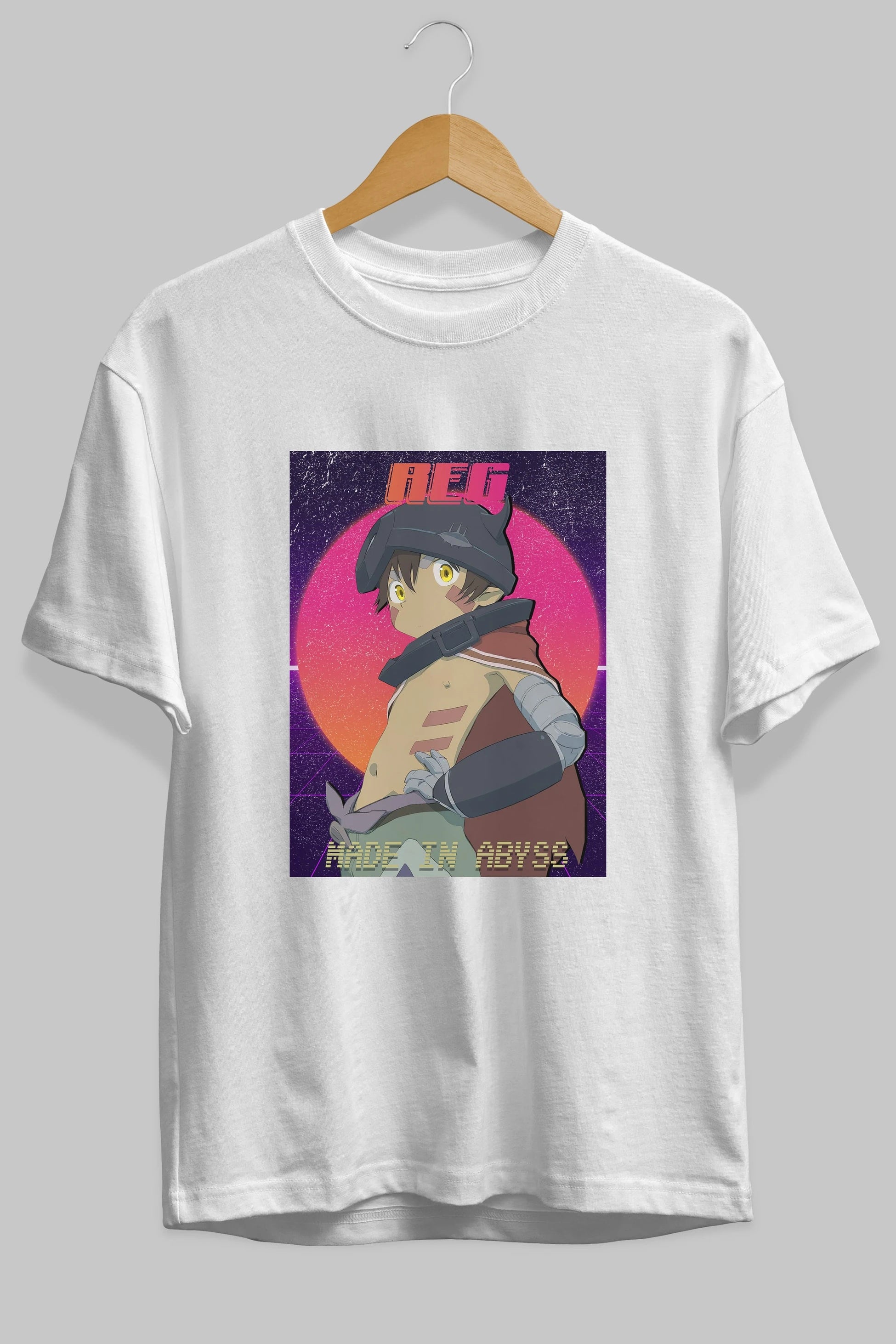 Reg 7 Anime Ön Baskılı Oversize t-shirt %100 pamuk Erkek Kadın Unisex