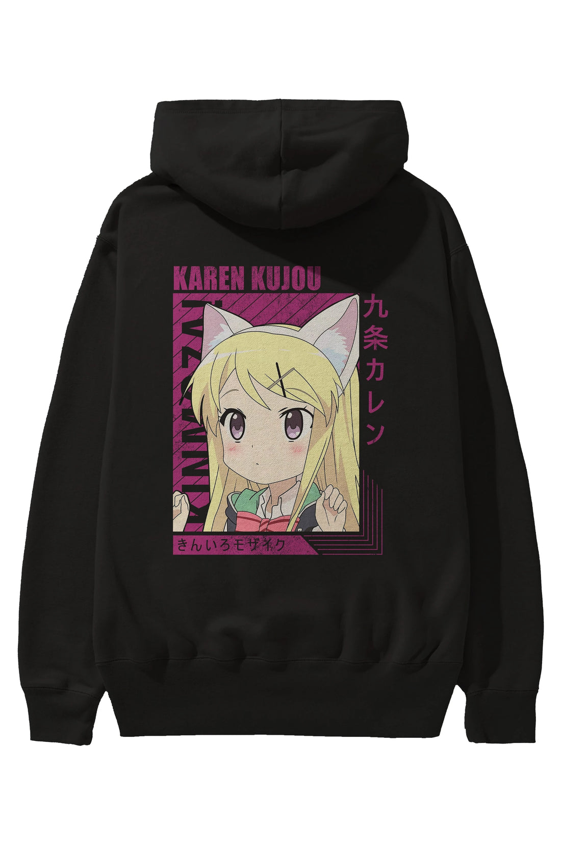 Karen Kujou 4 Anime Arka Baskılı Hoodie Oversize Kapüşonlu Sweatshirt Erkek Kadın Unisex