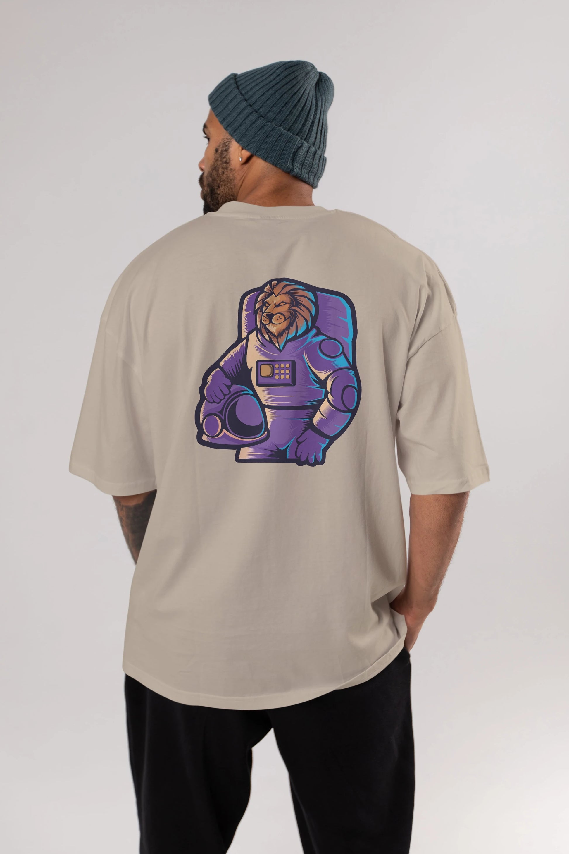 Astroking Arka Baskılı Oversize t-shirt Erkek Kadın Unisex