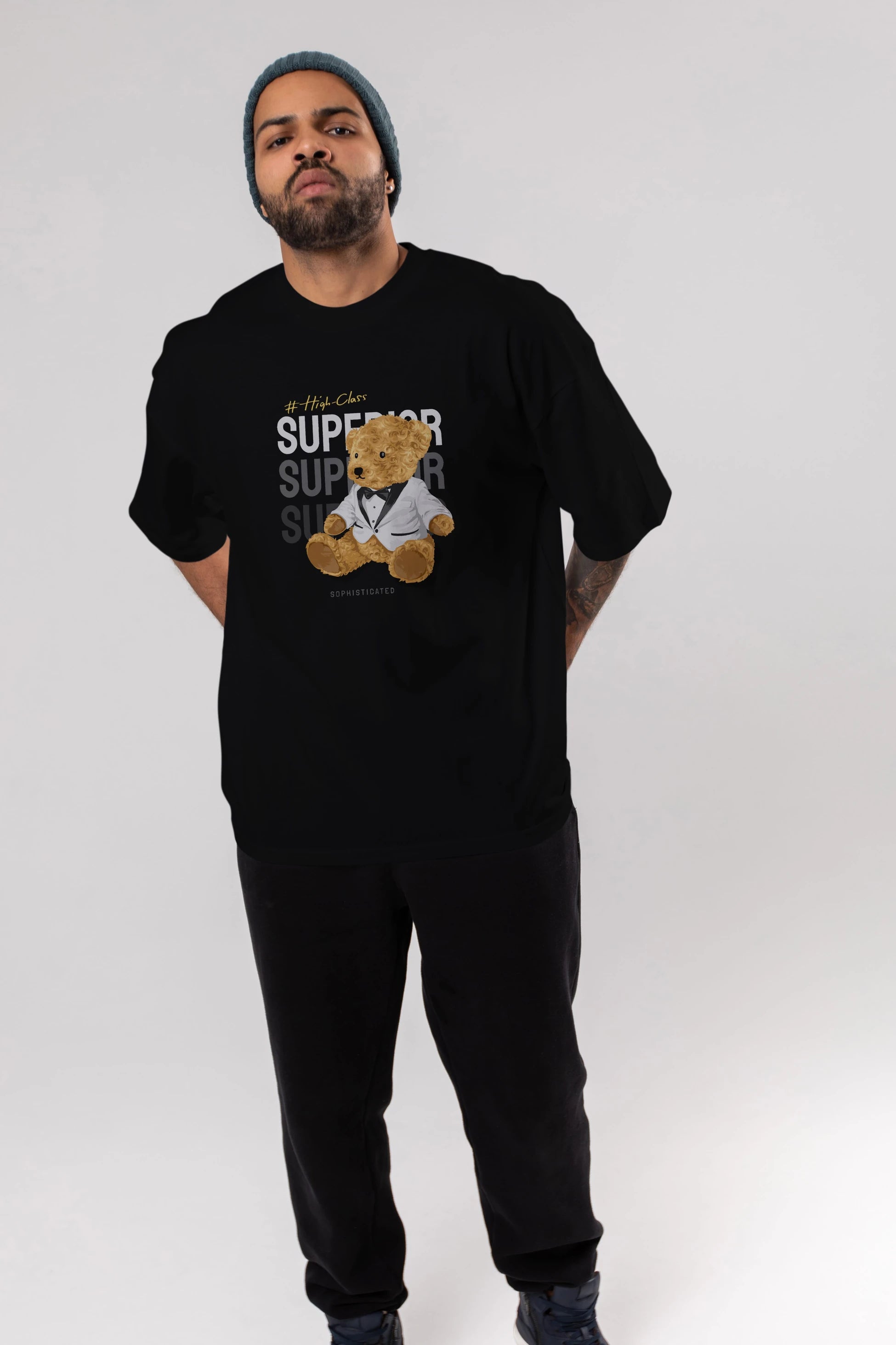 Teddy Bear Superior Ön Baskılı Oversize t-shirt Erkek Kadın Unisex %100 Pamuk