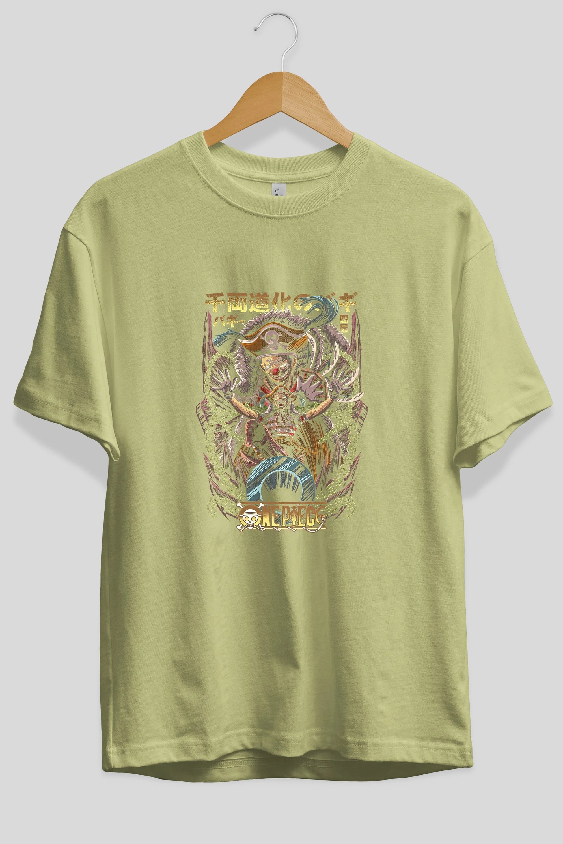 ONE PIECE (5) Anime Ön Baskılı Oversize t-shirt %100 pamuk Erkek Kadın Unisex