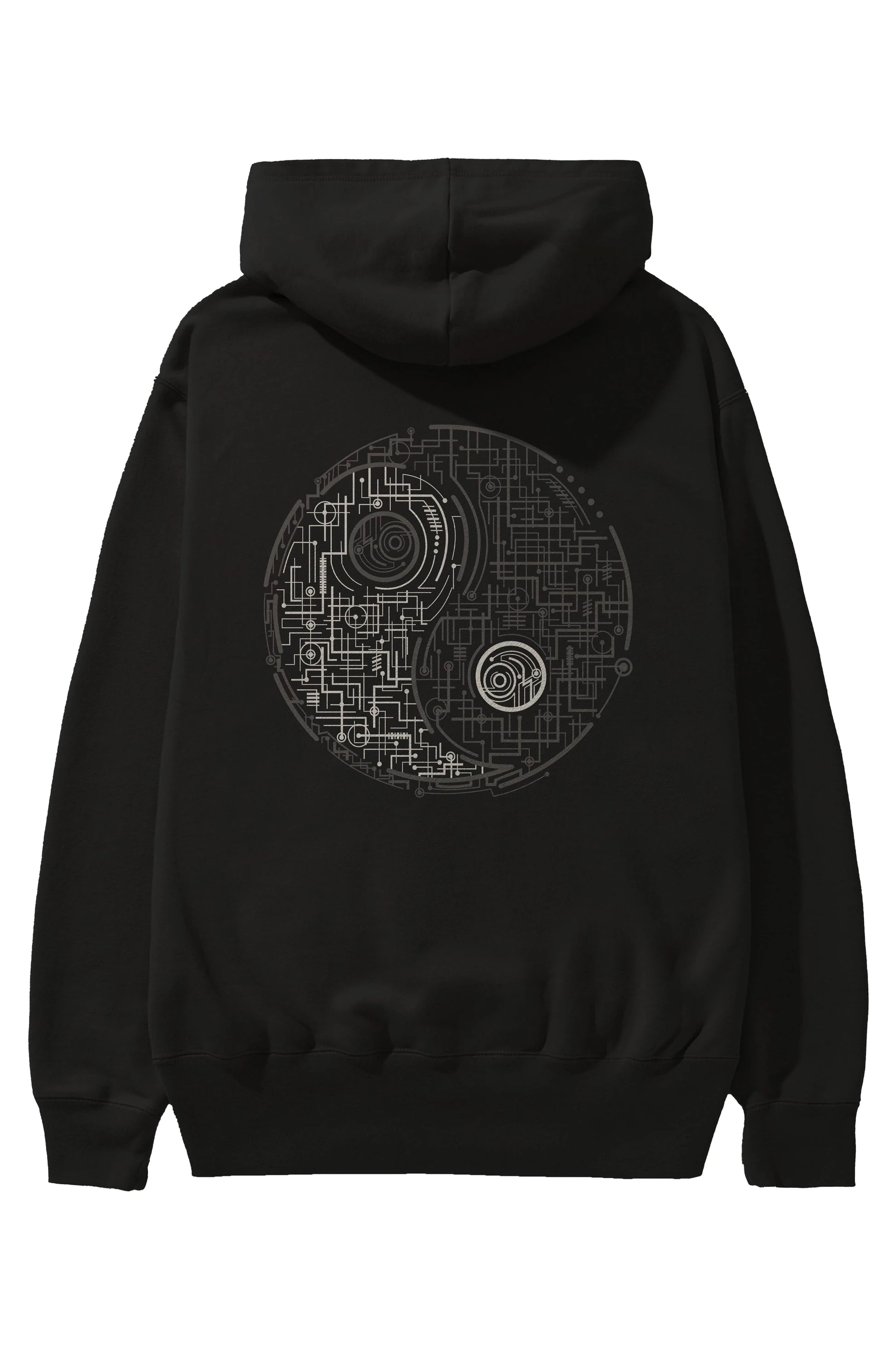 Electric Balance Arka Baskılı Hoodie Oversize Kapüşonlu Sweatshirt Erkek Kadın Unisex