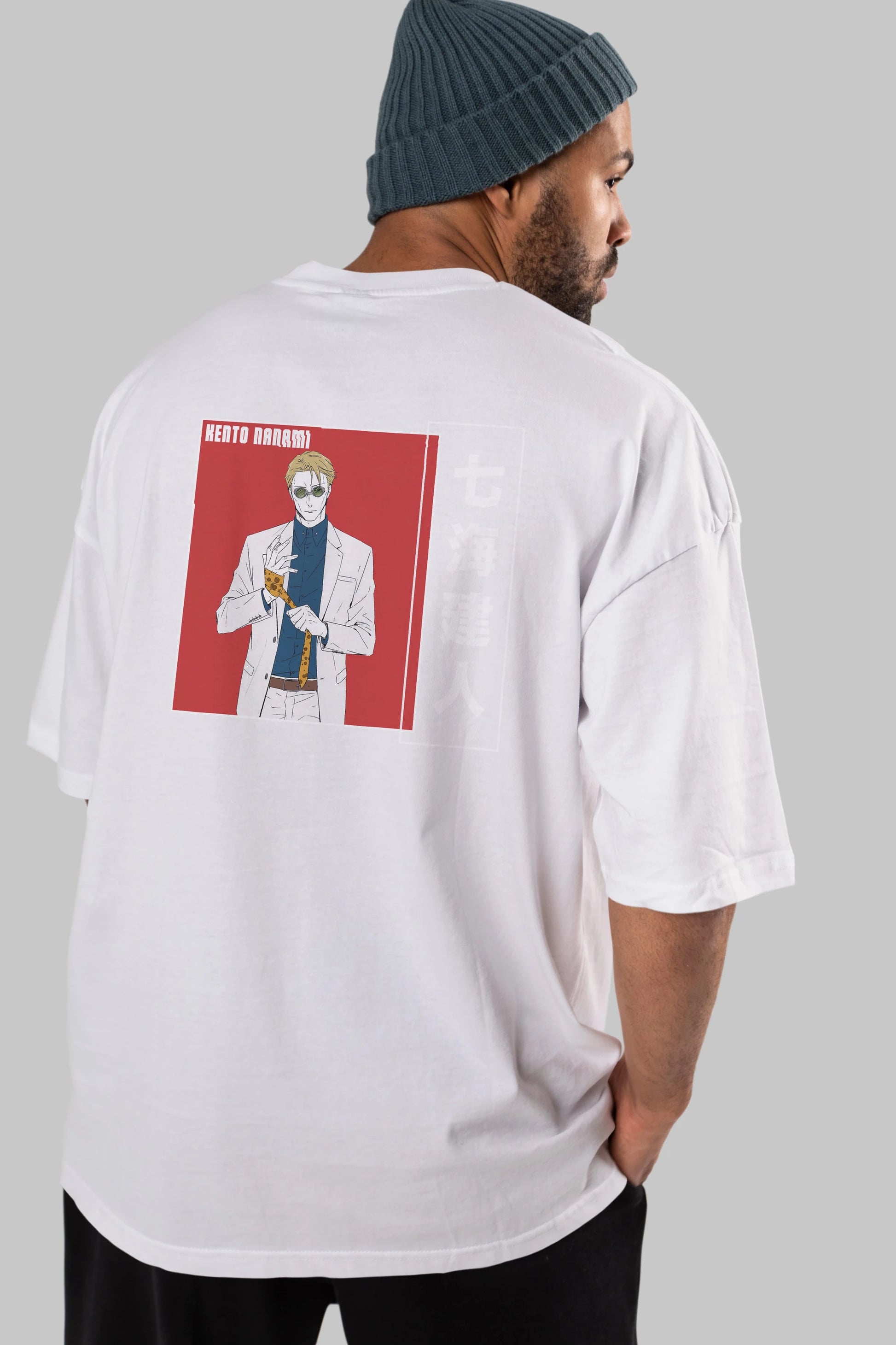 Kento Nanami 1 Anime Arka Baskılı Oversize t-shirt Erkek Kadın Unisex