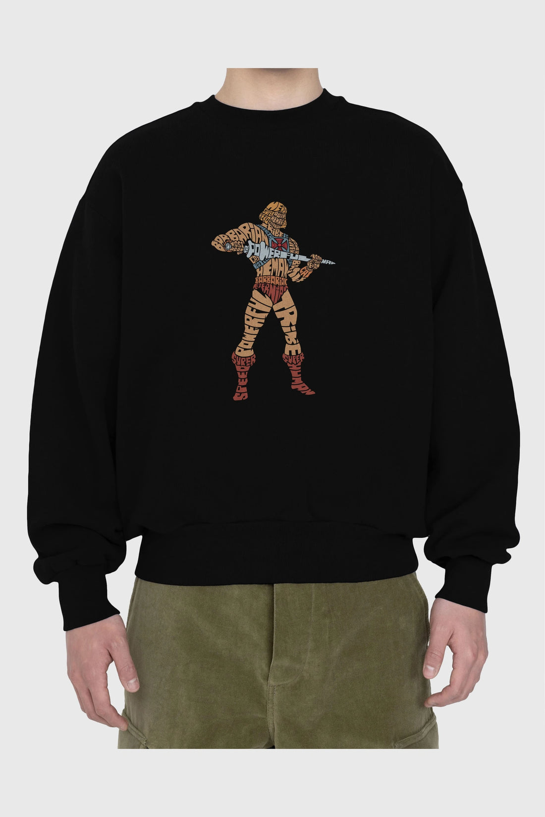 Heman Ön Baskılı Oversize Sweatshirt Erkek Kadın Unisex
