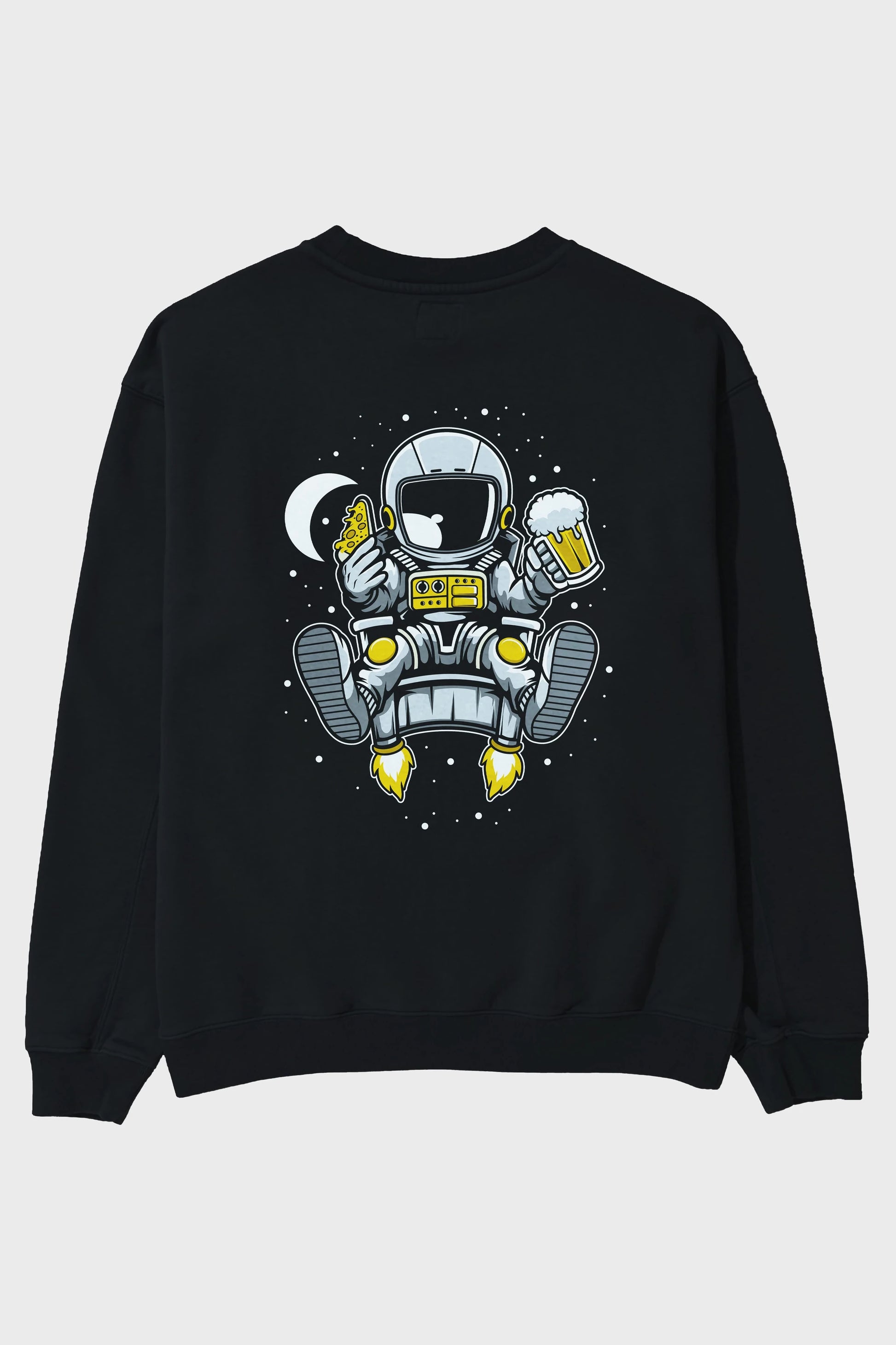 Astronaut Relax (2) Arka Baskılı Oversize Sweatshirt Erkek Kadın Unisex