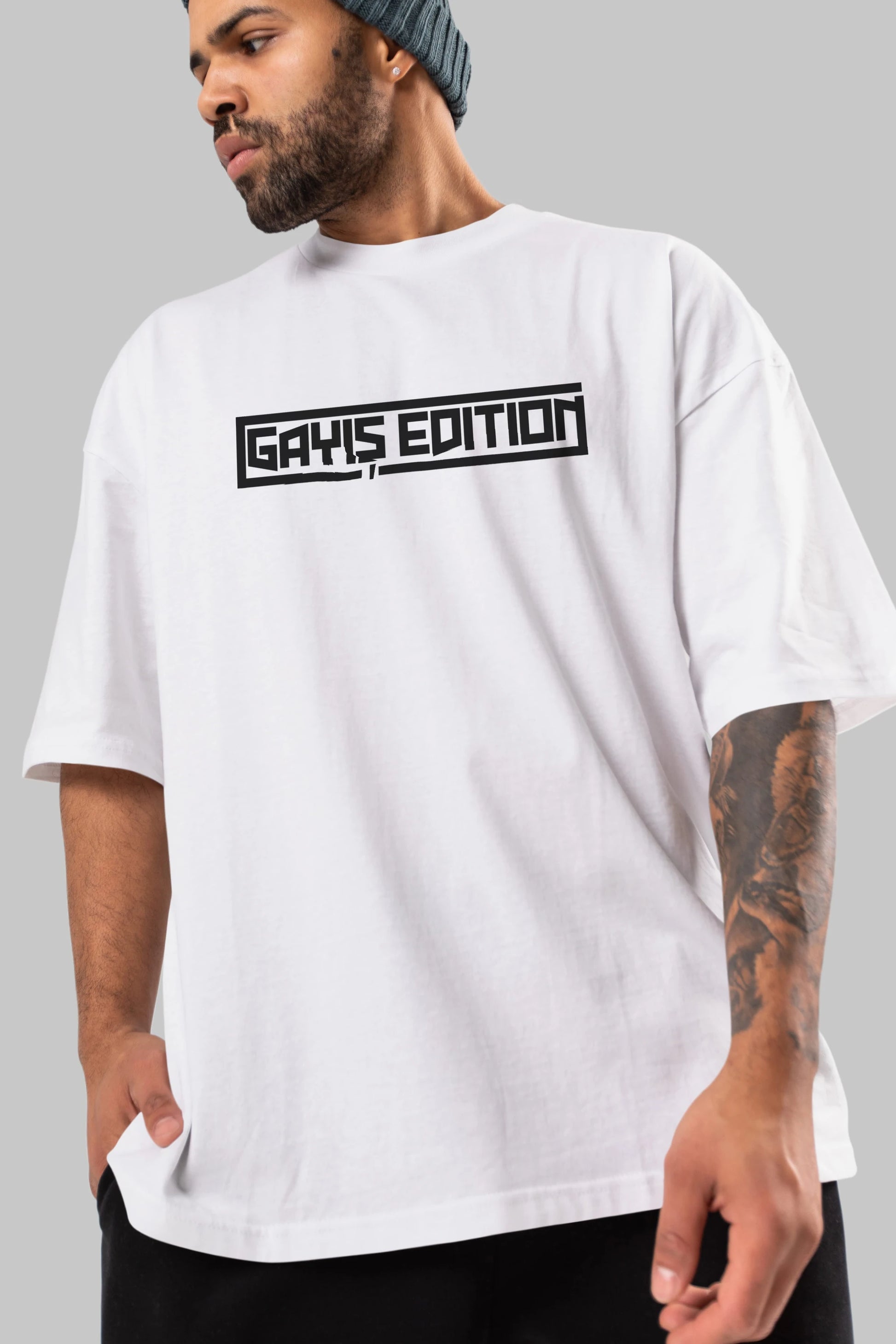 Gayış Edution Ön Baskılı Oversize t-shirt %100 pamuk Erkek Kadın Unisex