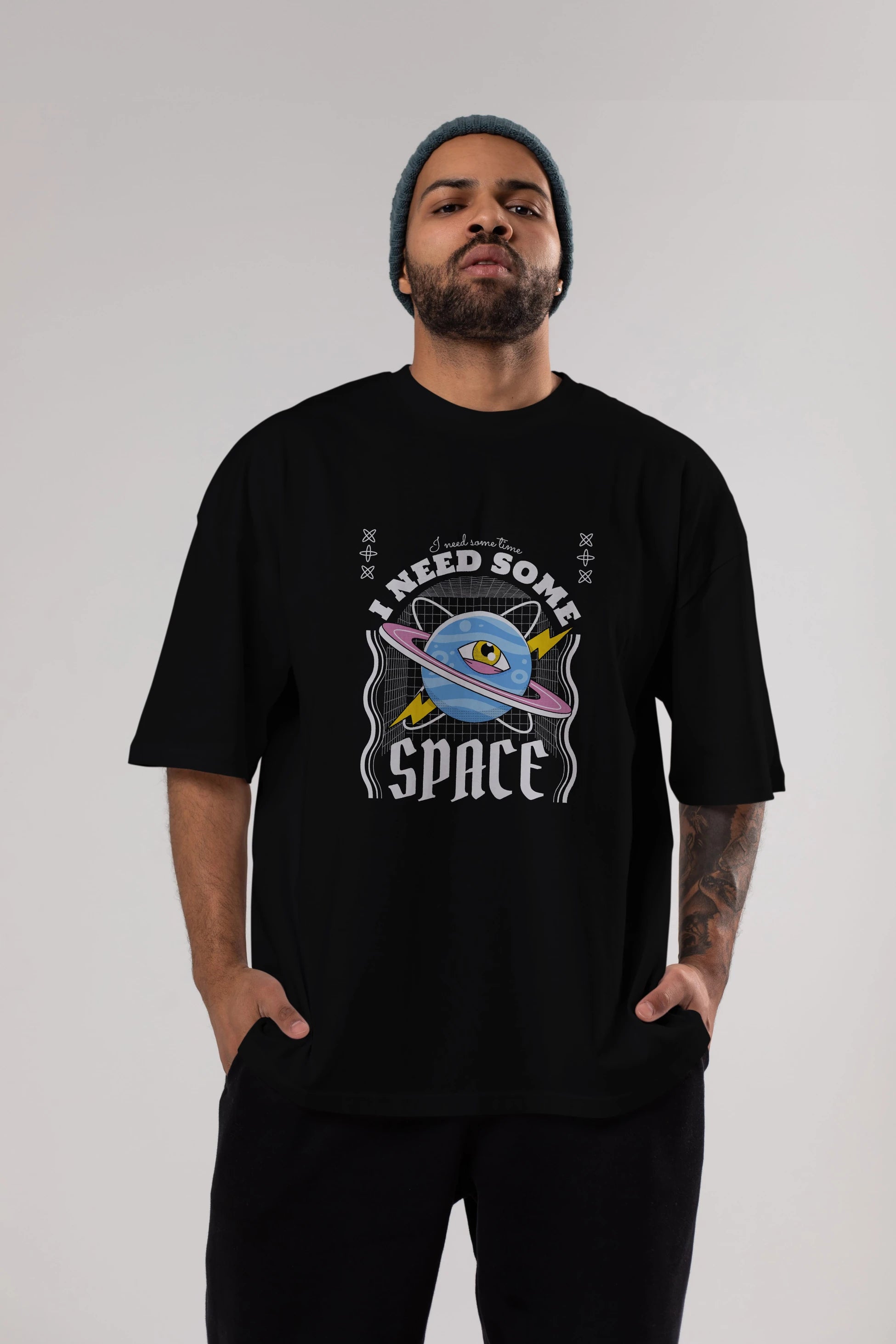 I Need Some Space Ön Baskılı Oversize t-shirt Erkek Kadın Unisex