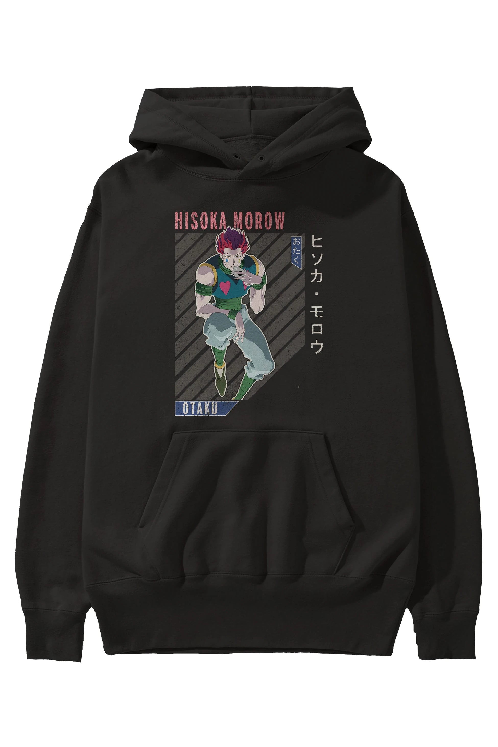 Hisoka Morow 2 2 Anime Ön Baskılı Hoodie Oversize Kapüşonlu Sweatshirt Erkek Kadın Unisex