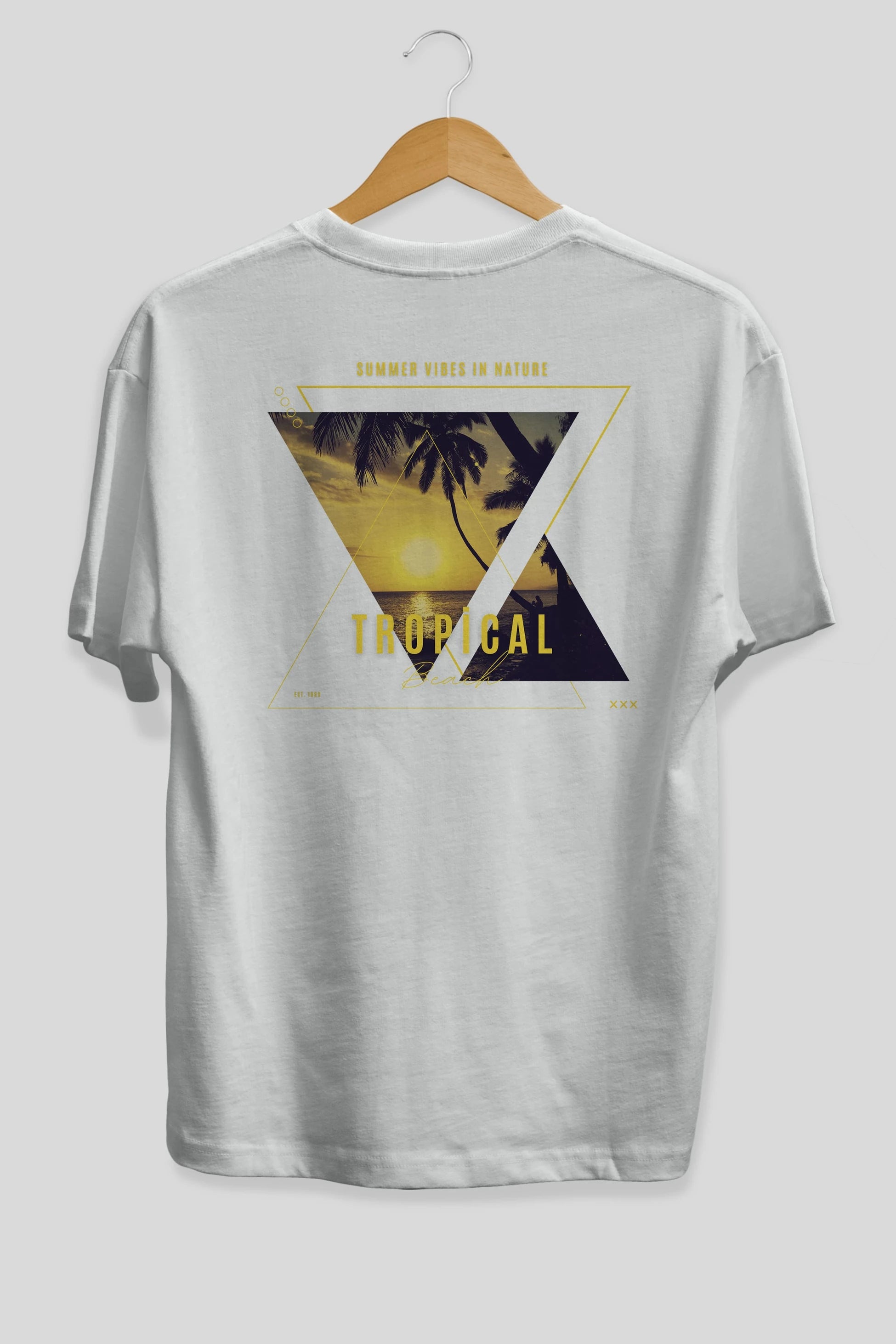 Summer Vibes Yazılı Arka Baskılı Oversize t-shirt Erkek Kadın Unisex