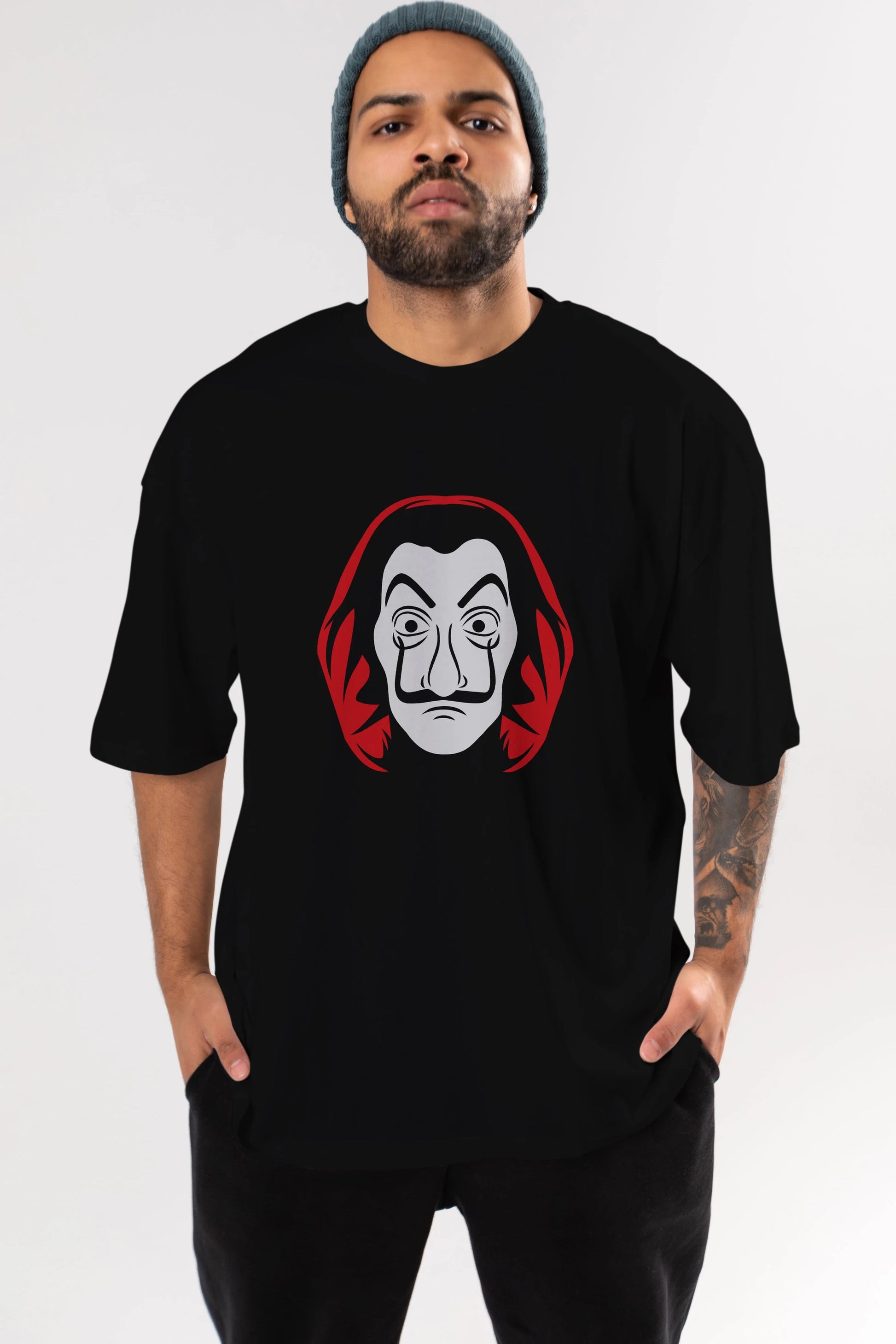La Casa De Papel (8) Ön Baskılı Oversize t-shirt Erkek Kadın Unisex %100 Pamuk Bisiklet Yaka tişort