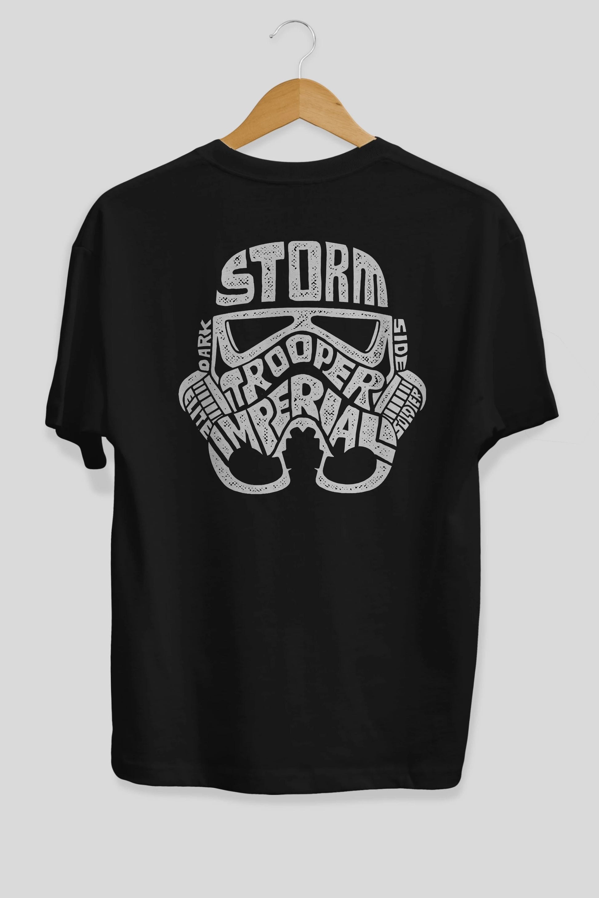 Storm Trooper Arka Baskılı Oversize t-shirt %100 pamuk Erkek Kadın Unisex