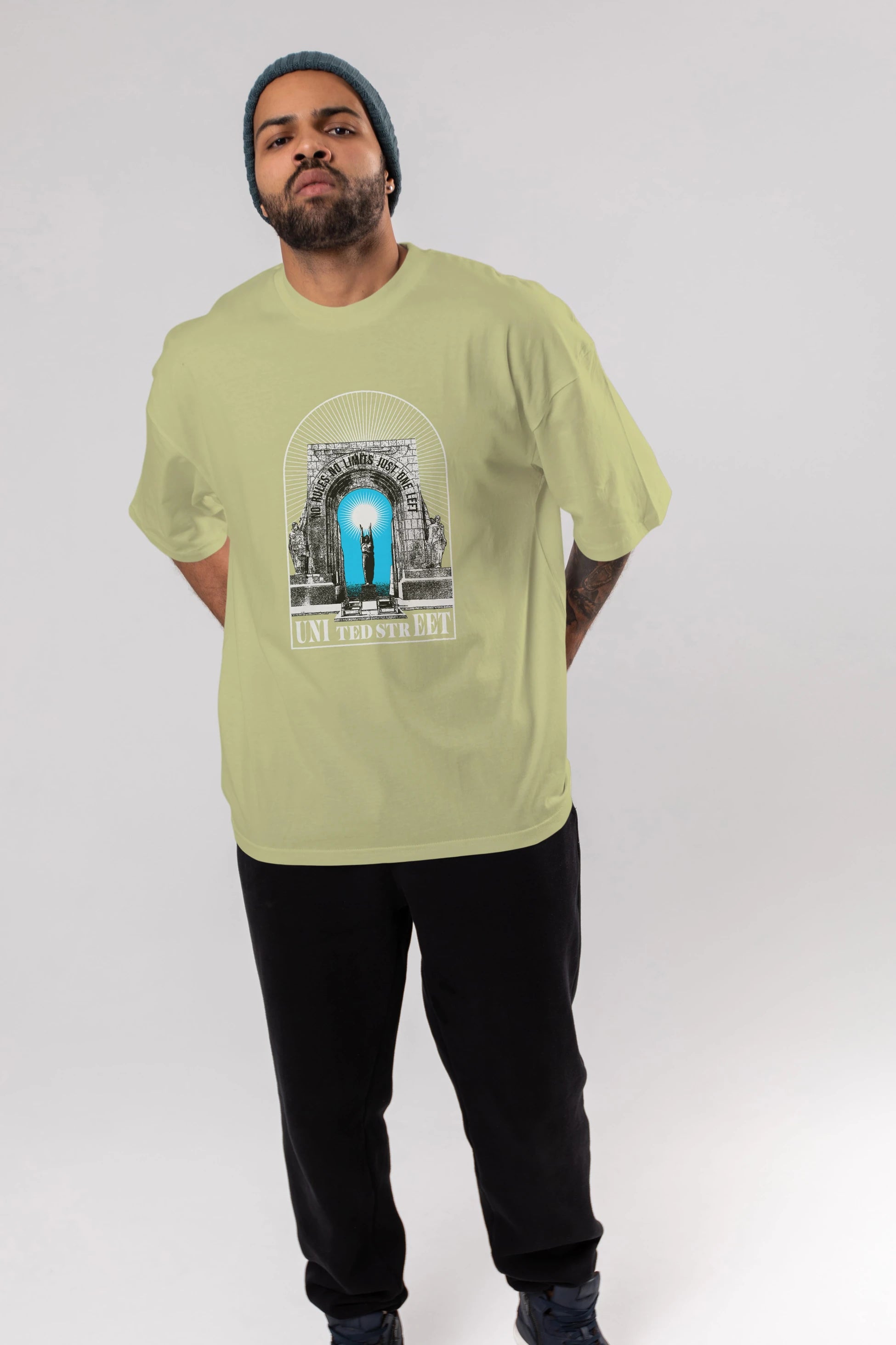 No Rules No Limits Ön Baskılı Oversize t-shirt Erkek Kadın Unisex