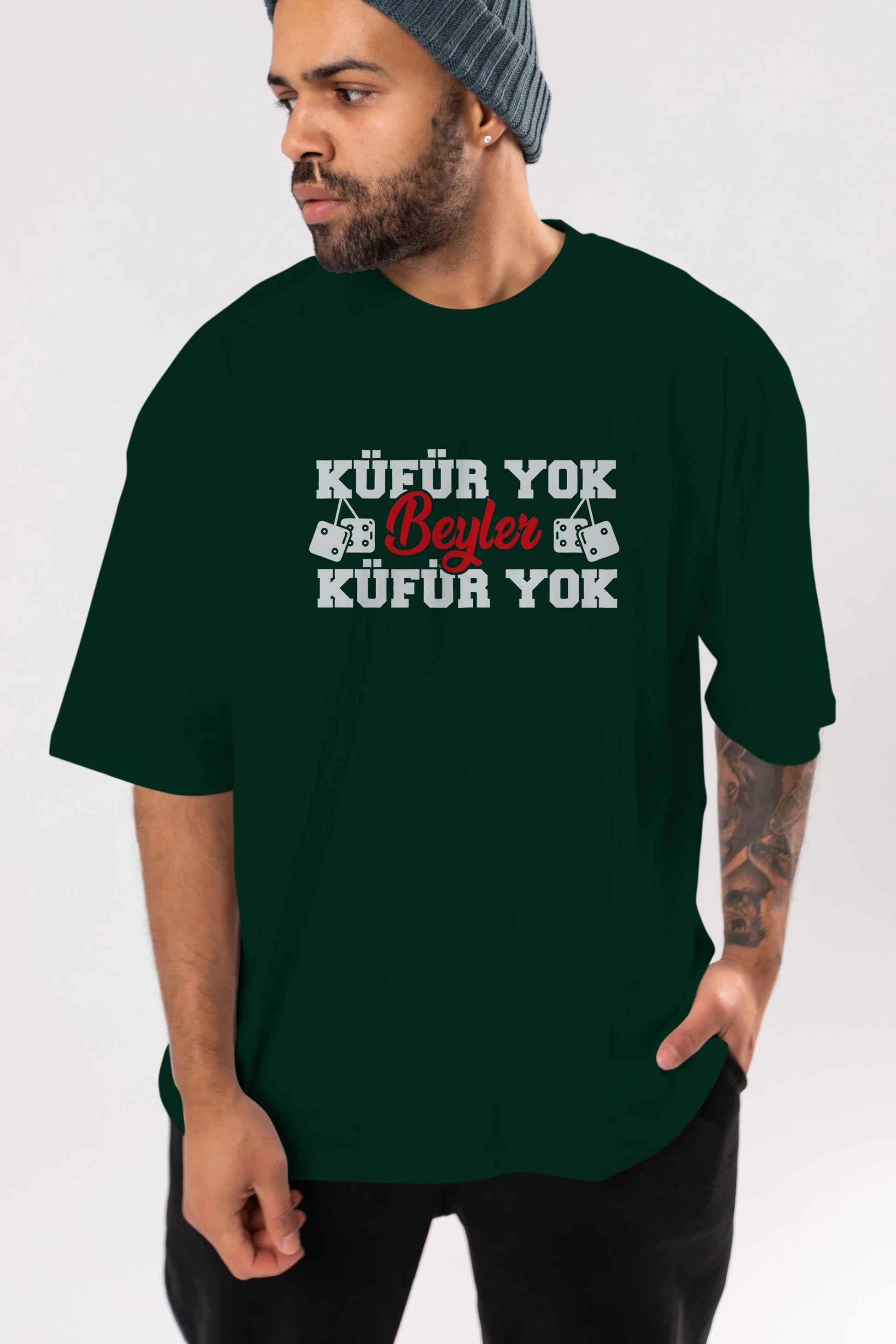 Küfür Yok Beyler Ön Baskılı Oversize t-shirt %100 pamuk Erkek Kadın Unisex