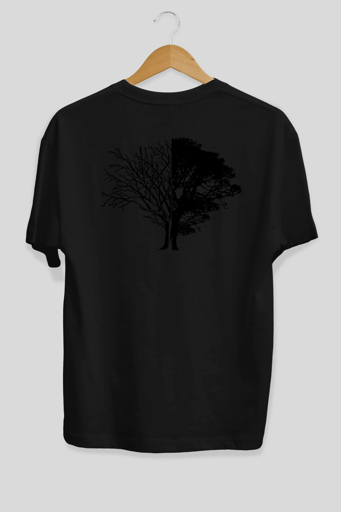 Life And Death Arka Baskılı Oversize t-shirt %100 pamuk Erkek Kadın Unisex