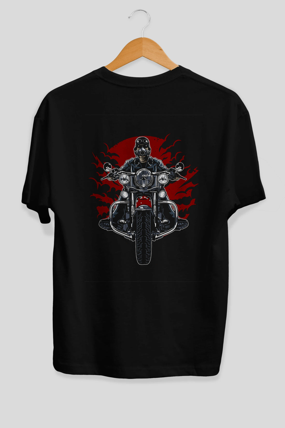 Wild Biker Arka Baskılı Oversize t-shirt Erkek Kadın Unisex %100 Pamuk